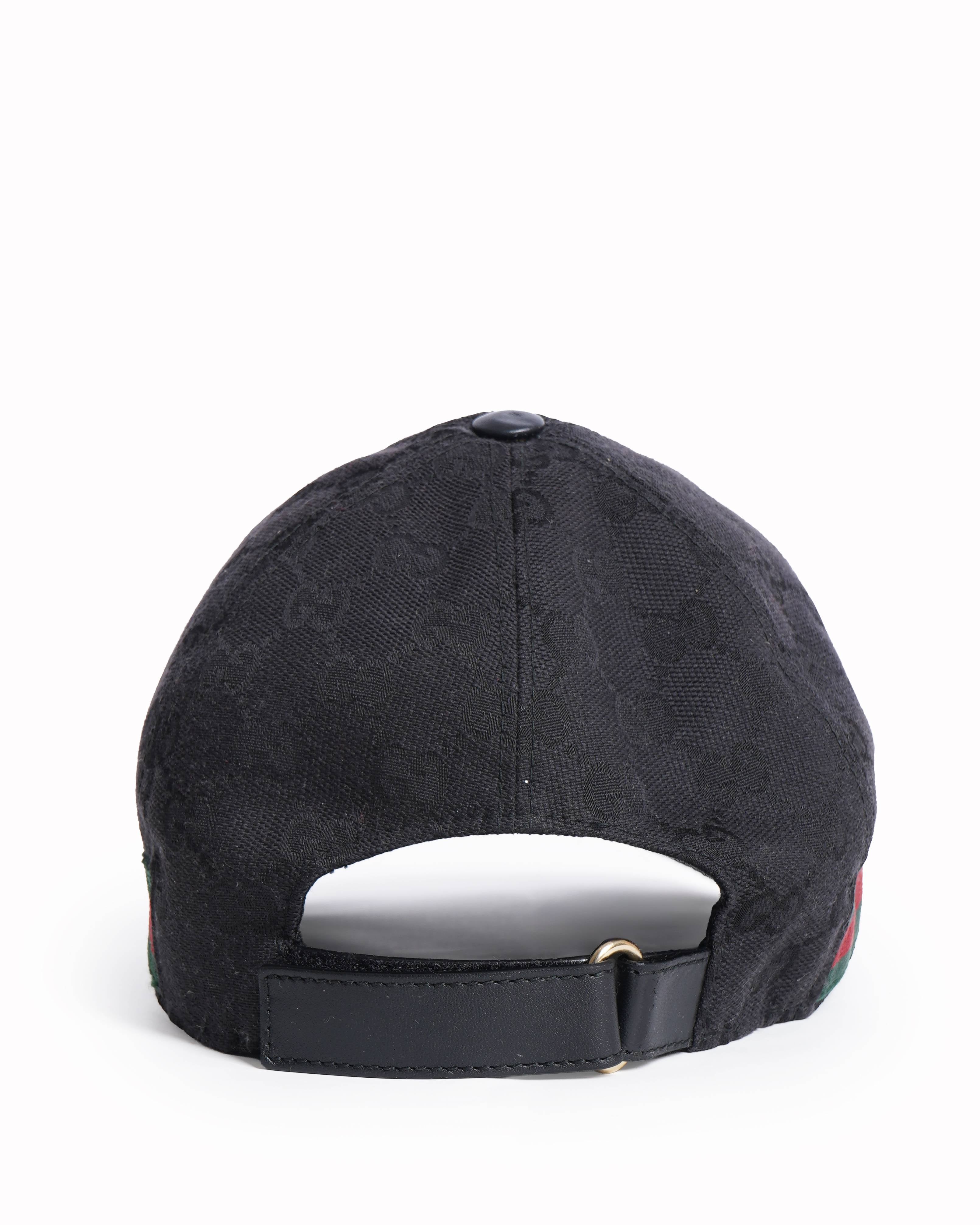 Gucci Black GG Monogram Baseball Cap