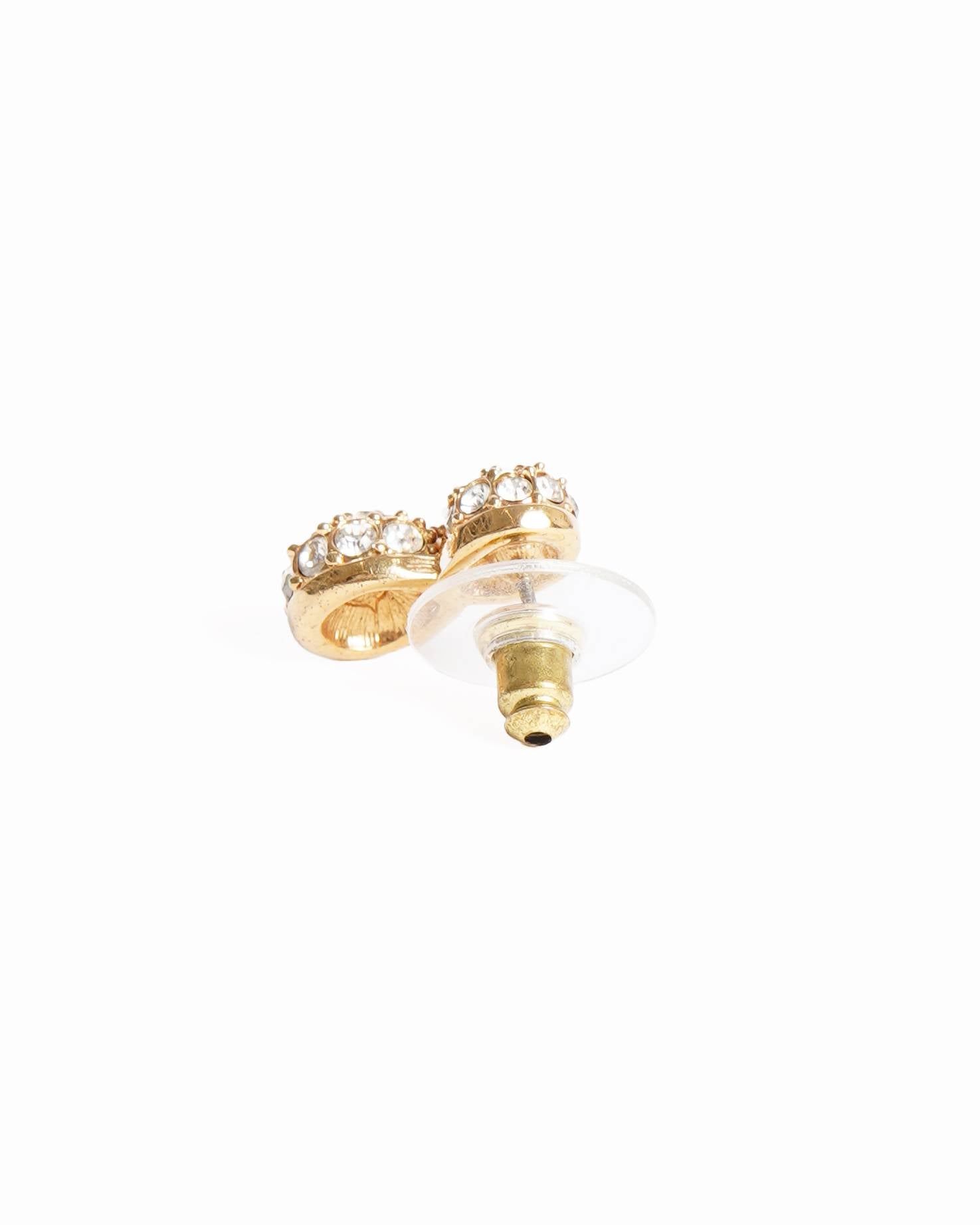 Swarovski crystal stud earrings with gold tone plating
