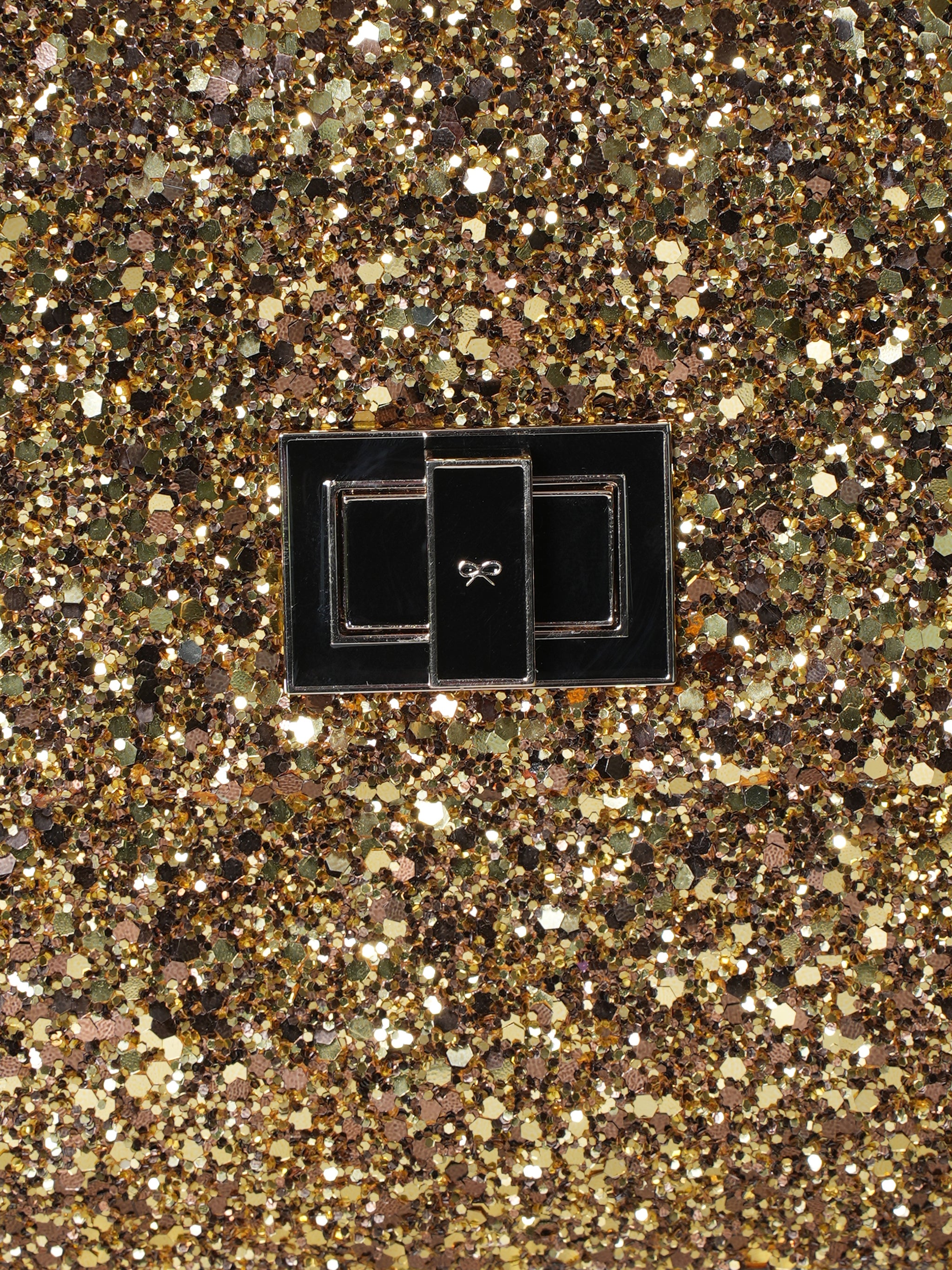 New Anya Hindmarch Valorie Glitter Clutch Bag