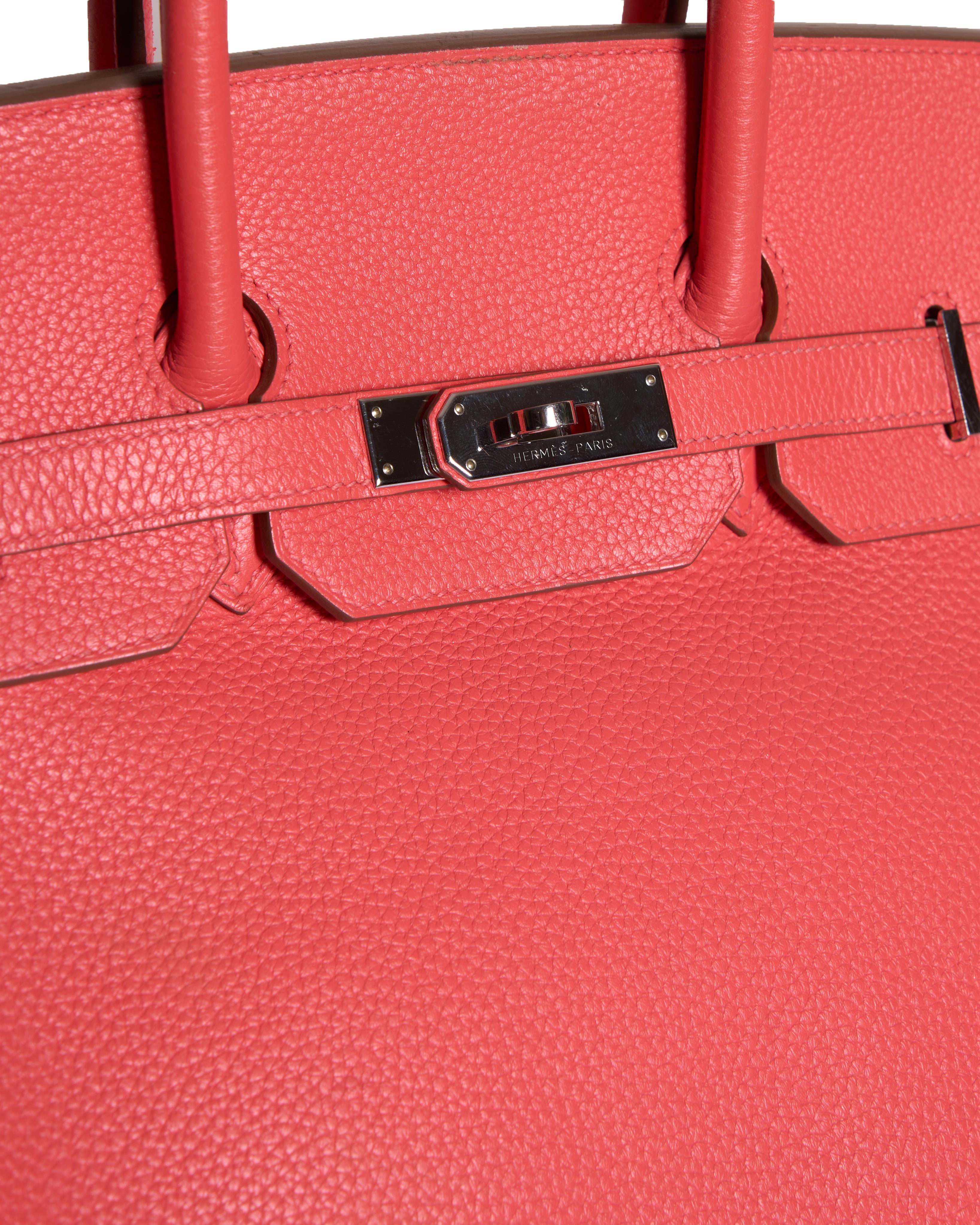 Hermes Rose Jaipur Togo 35 Birkin Bag