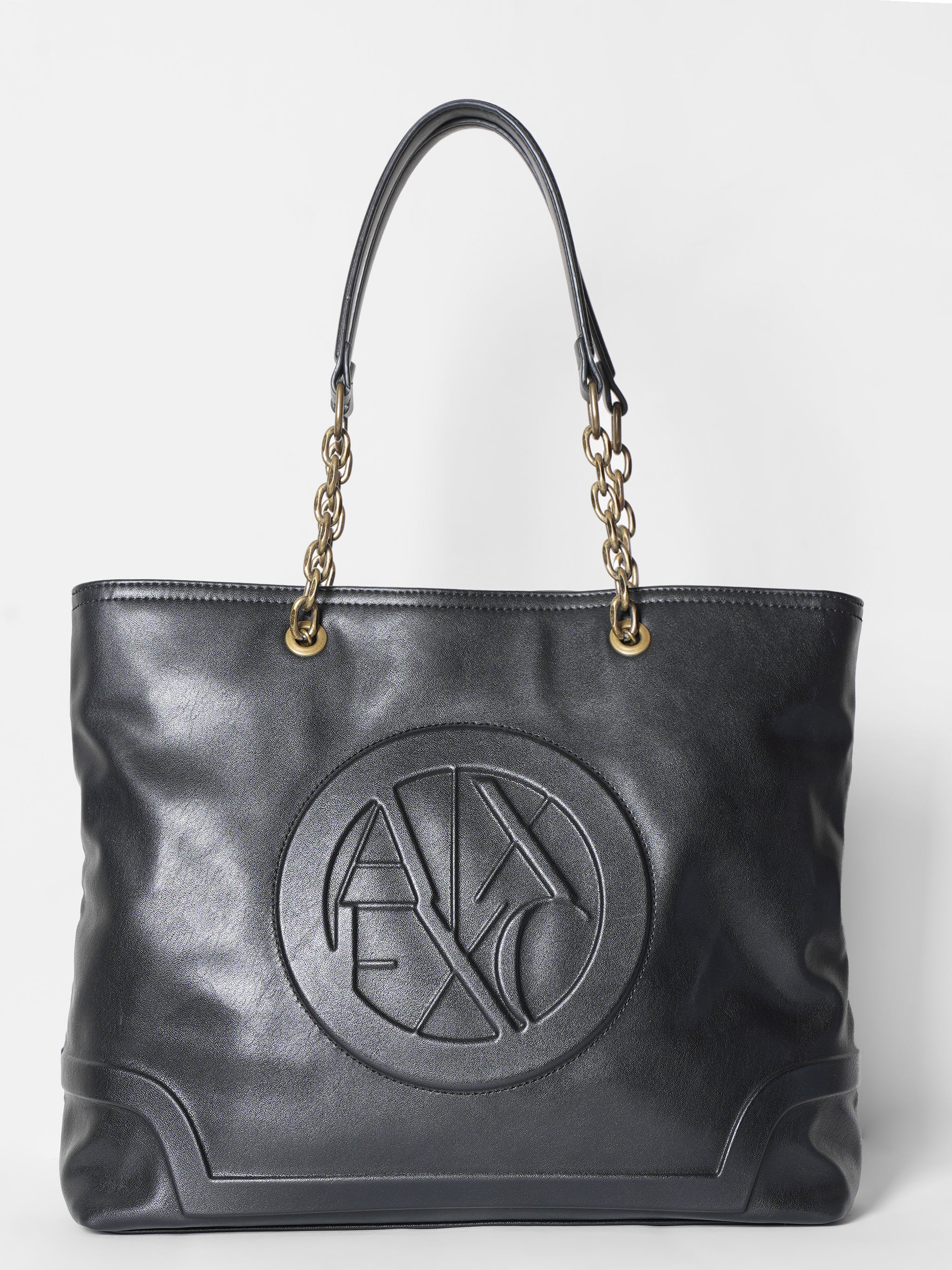 Armani Exchange Embossed Logo Tote Bag