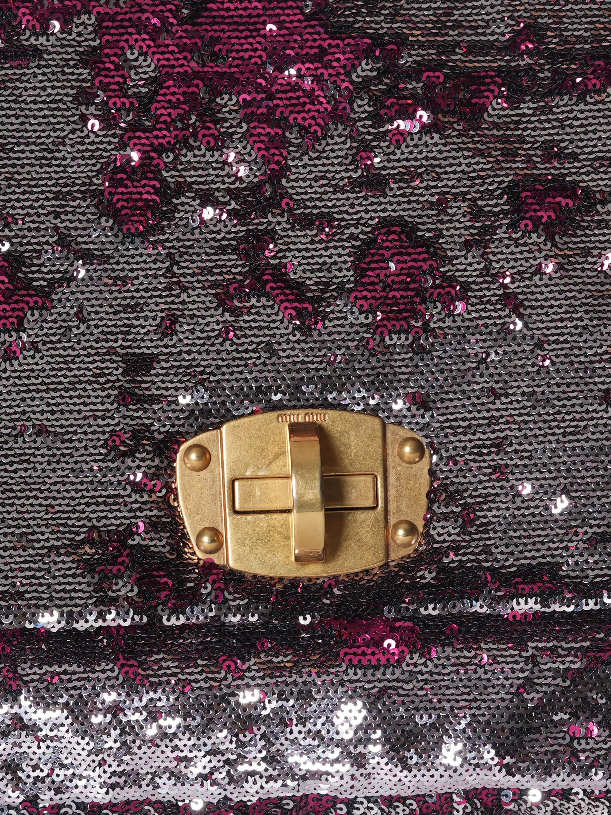 Miu Miu Metallic Tow Tone Sequins Bag