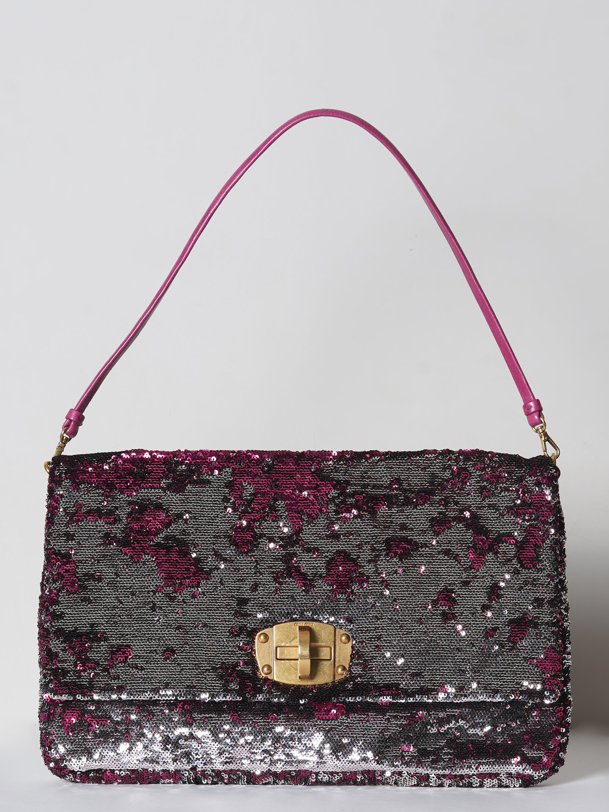 Miu Miu Metallic Tow Tone Sequins Bag