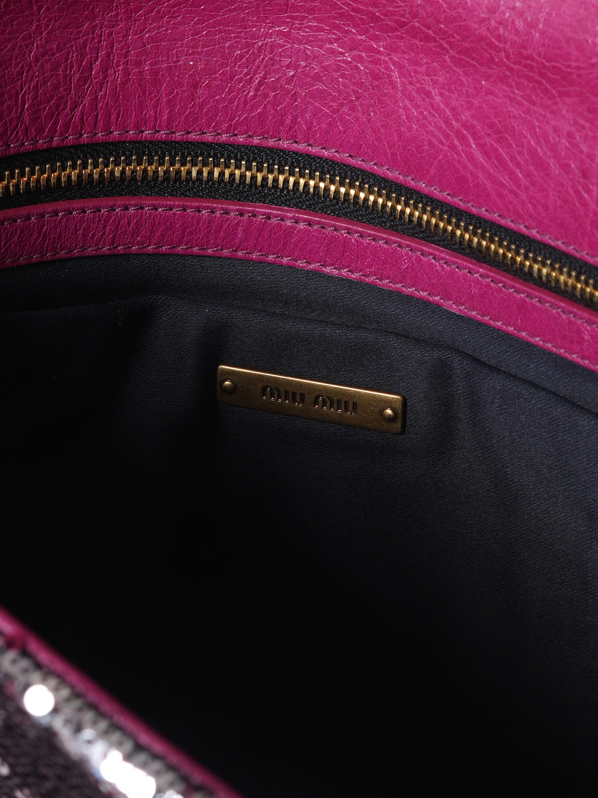 Miu Miu Metallic Tow Tone Sequins Bag