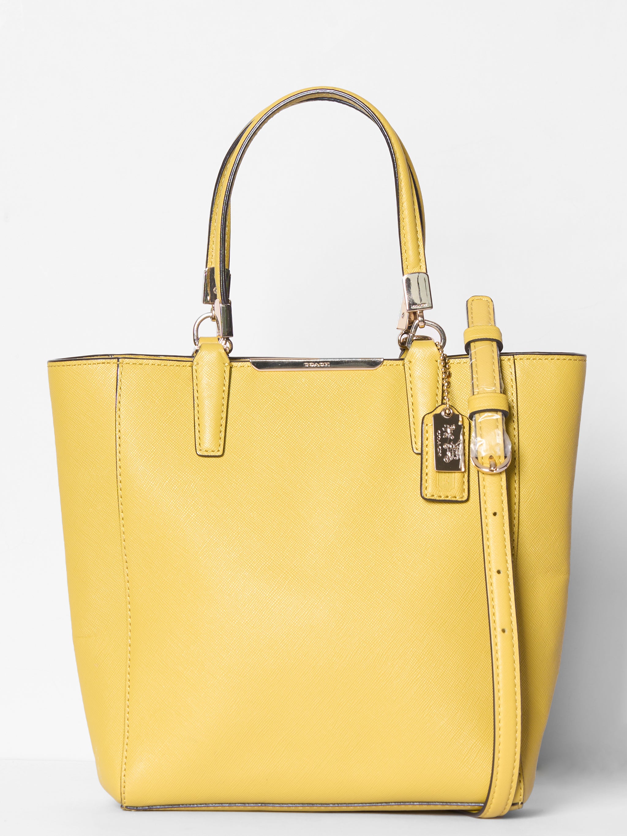 Coach Yellow Purse Madison Saffiano popular East West Tote