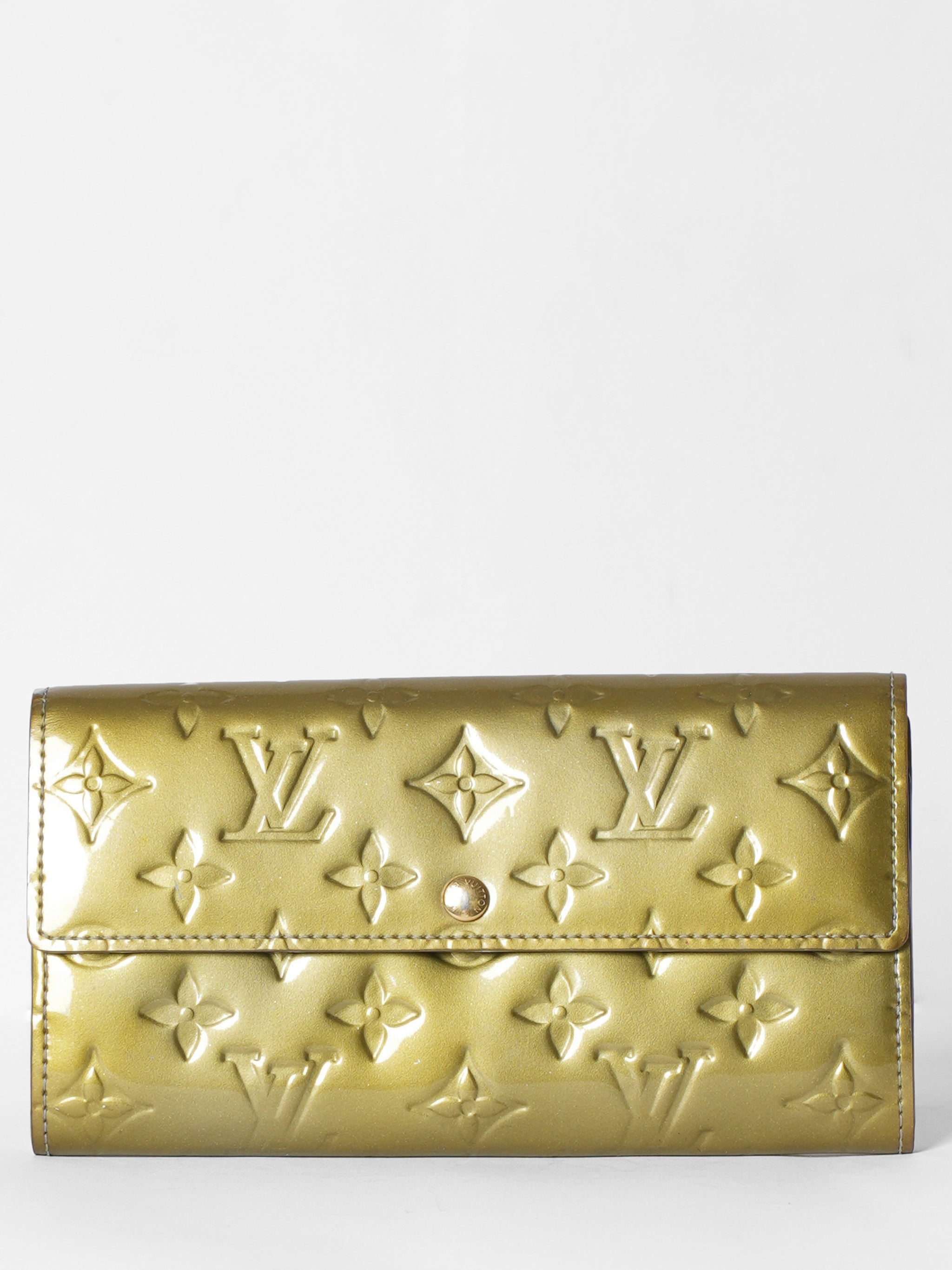 Vintage Louis Vuitton Vert Bronze Monogram Vernis Wallet