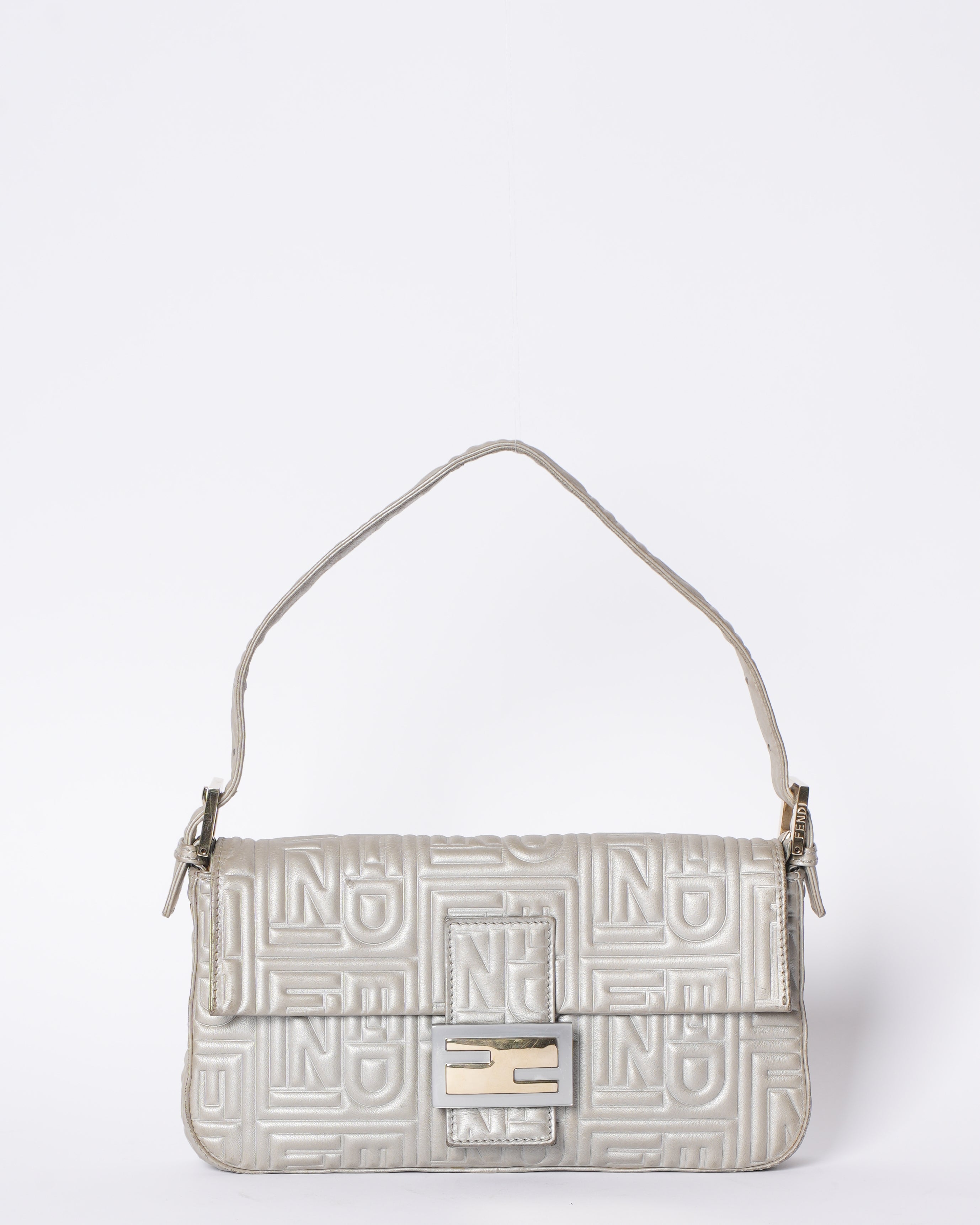 Fendi Quilted Baguette Shoulder Bag