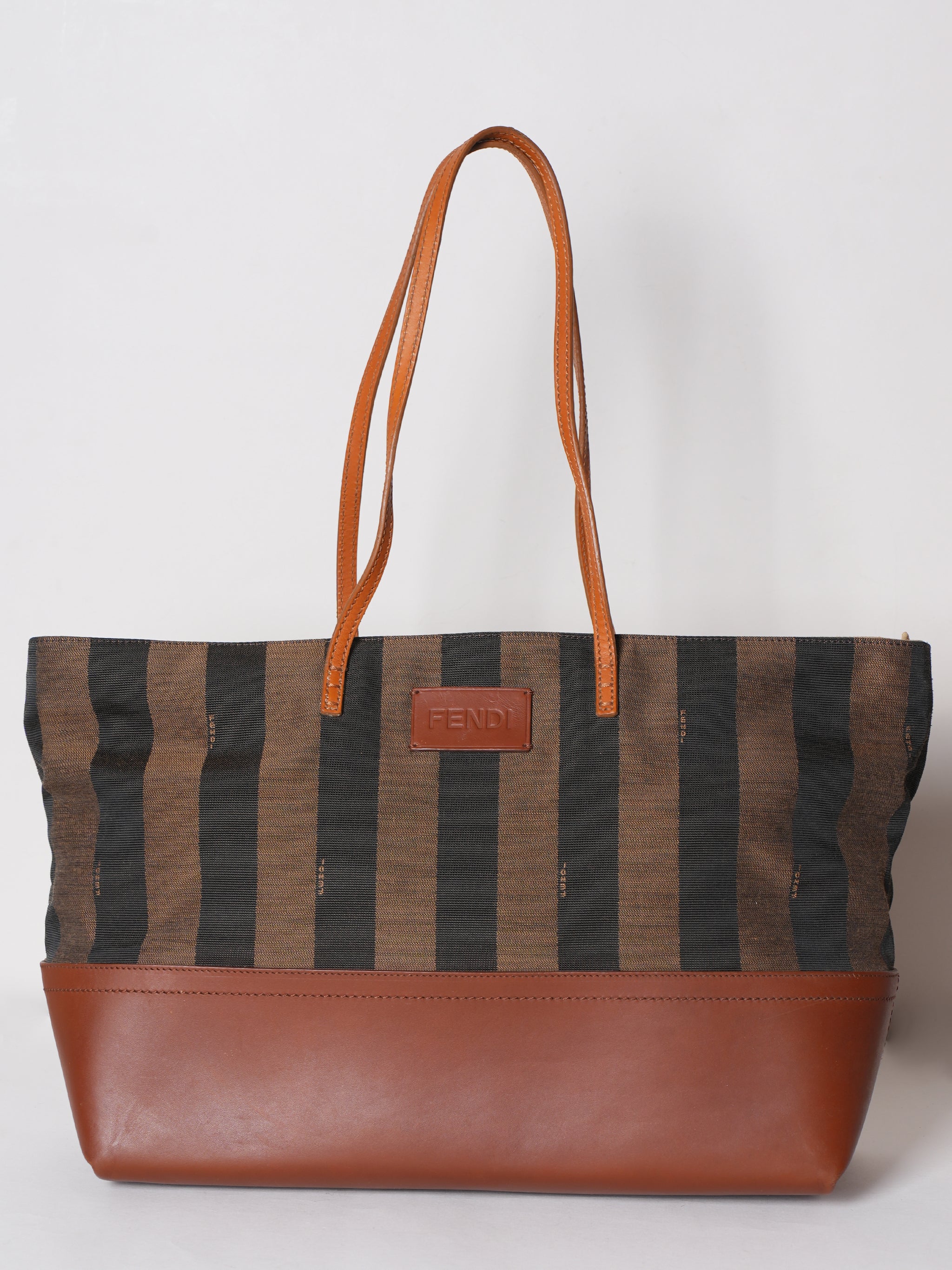 Fendi Pequin Horizontal Zip Tote Bag
