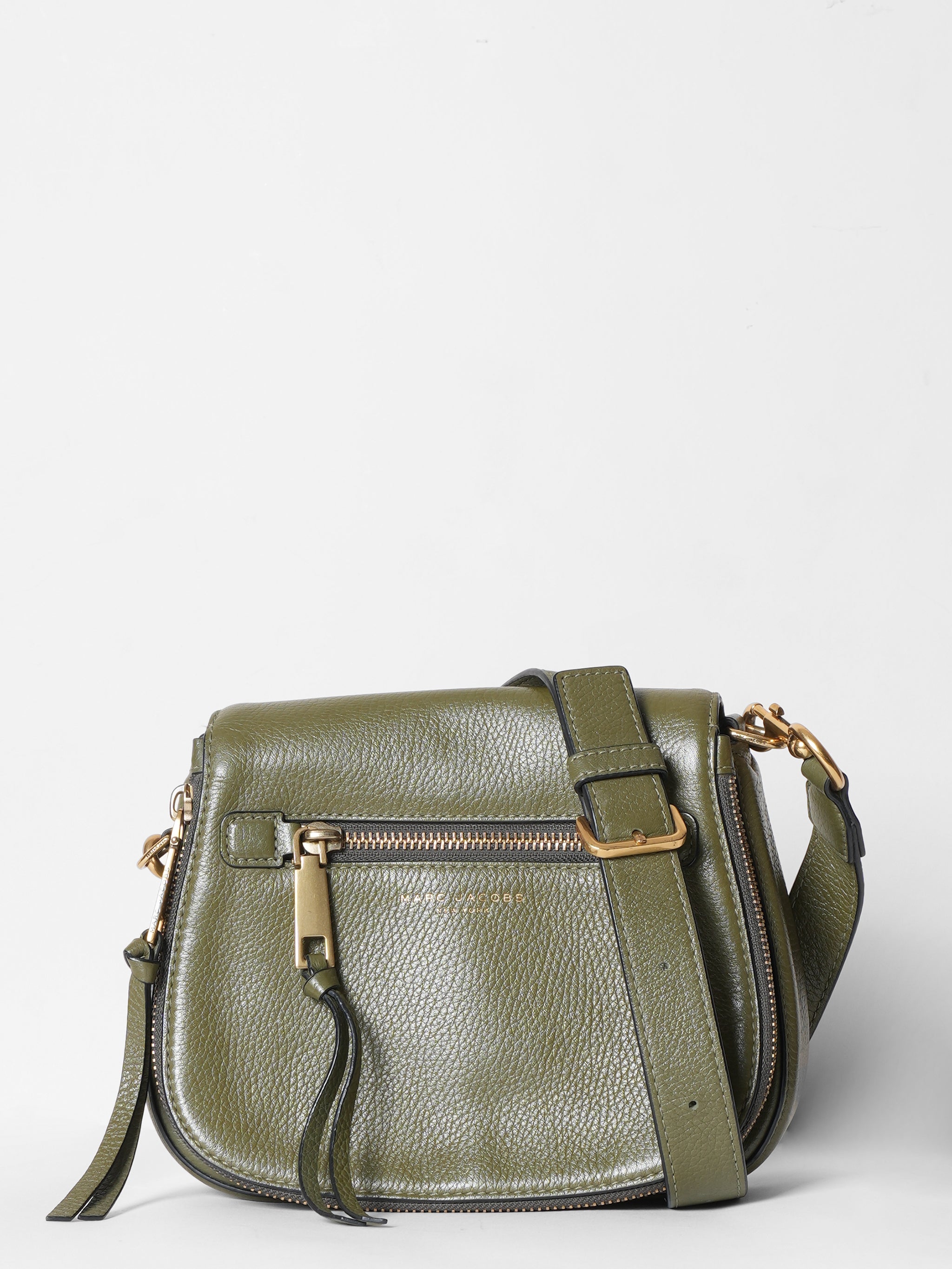 Marc Jacob Recruit Small Leather Saddle Crossbody Bag