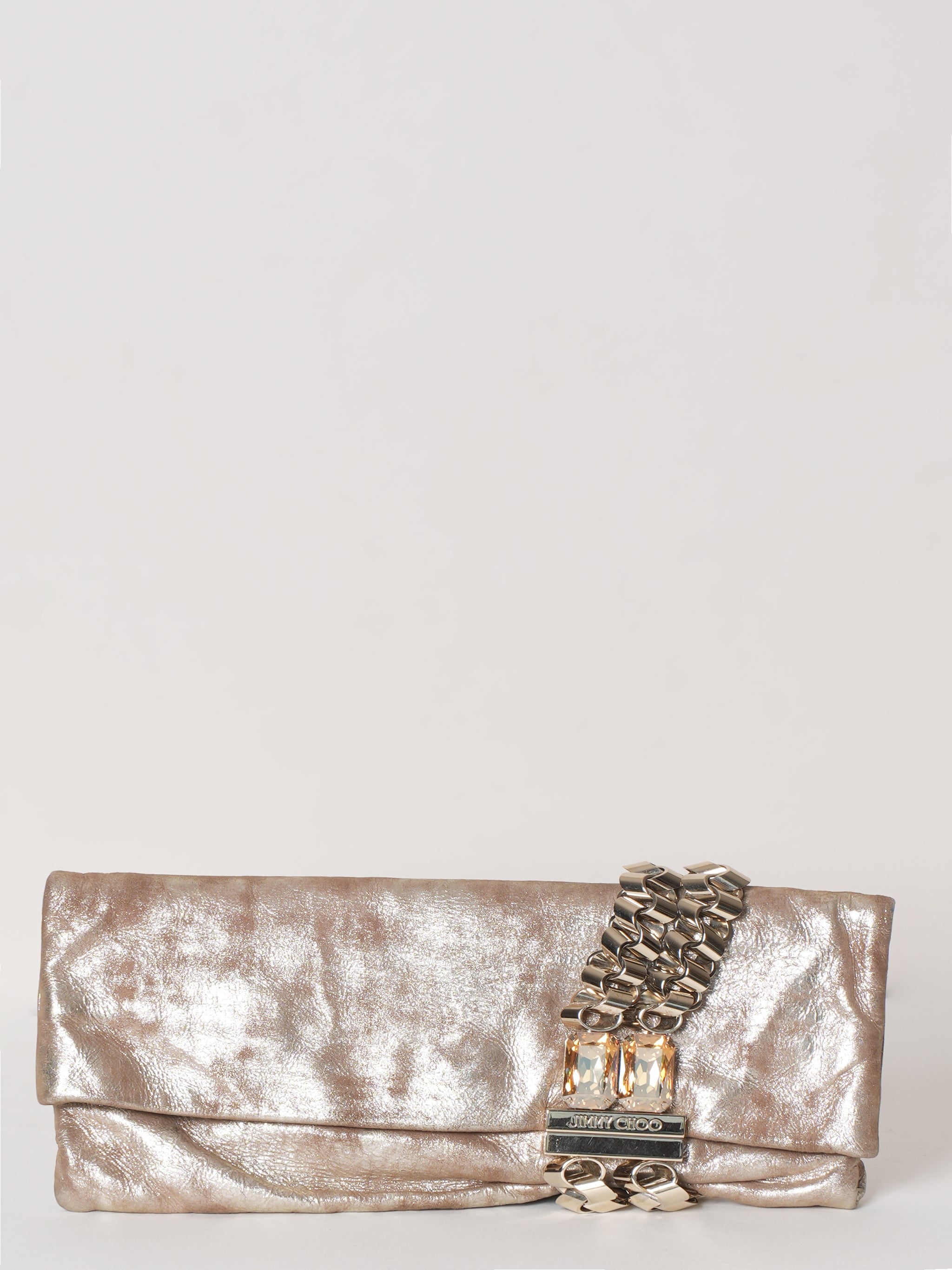 Jimmy Choo Chandra Metallic Clutch