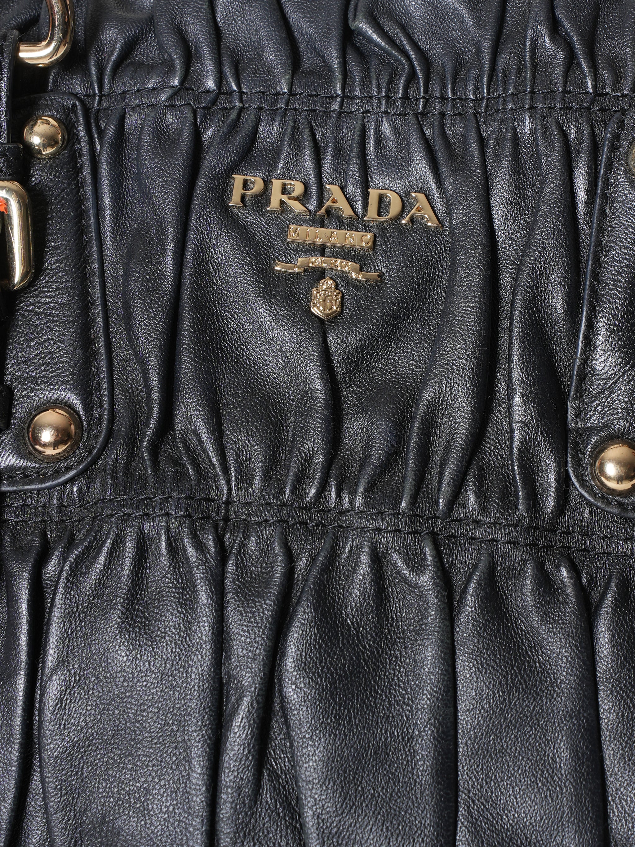 Prada Black Grey Tesscito Nylon Tote Bag