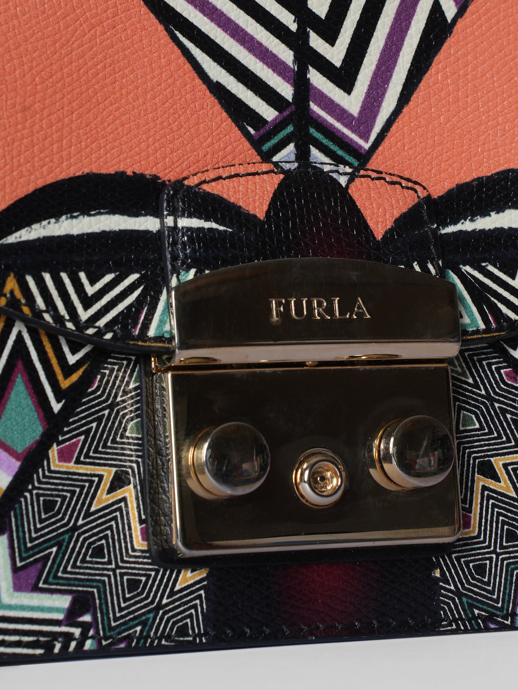 Furla Metropolis Geometric Mask Mini Crossbody Bag