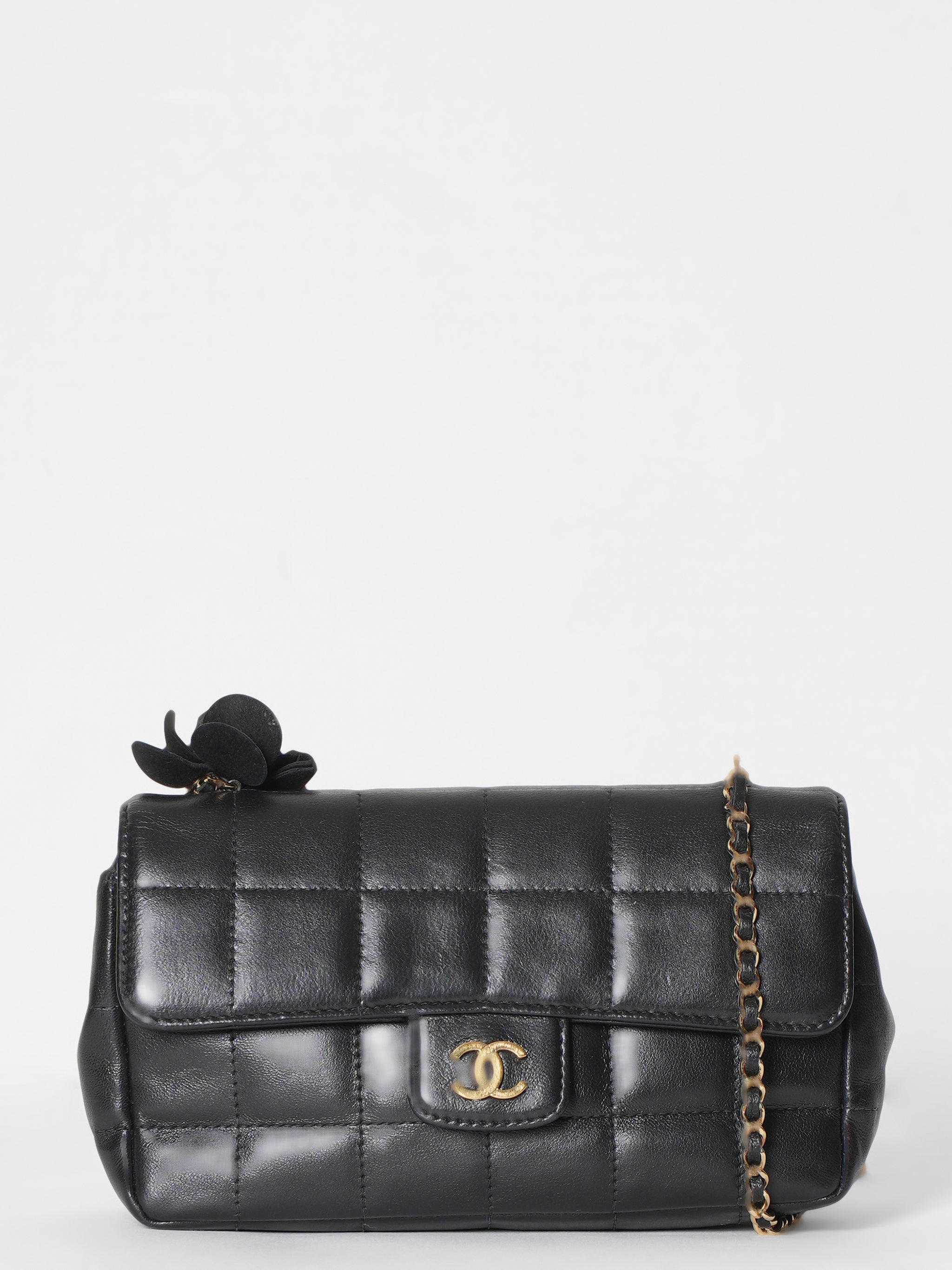 Chanel Camellia Lambskin Coco Bar Flap Bag