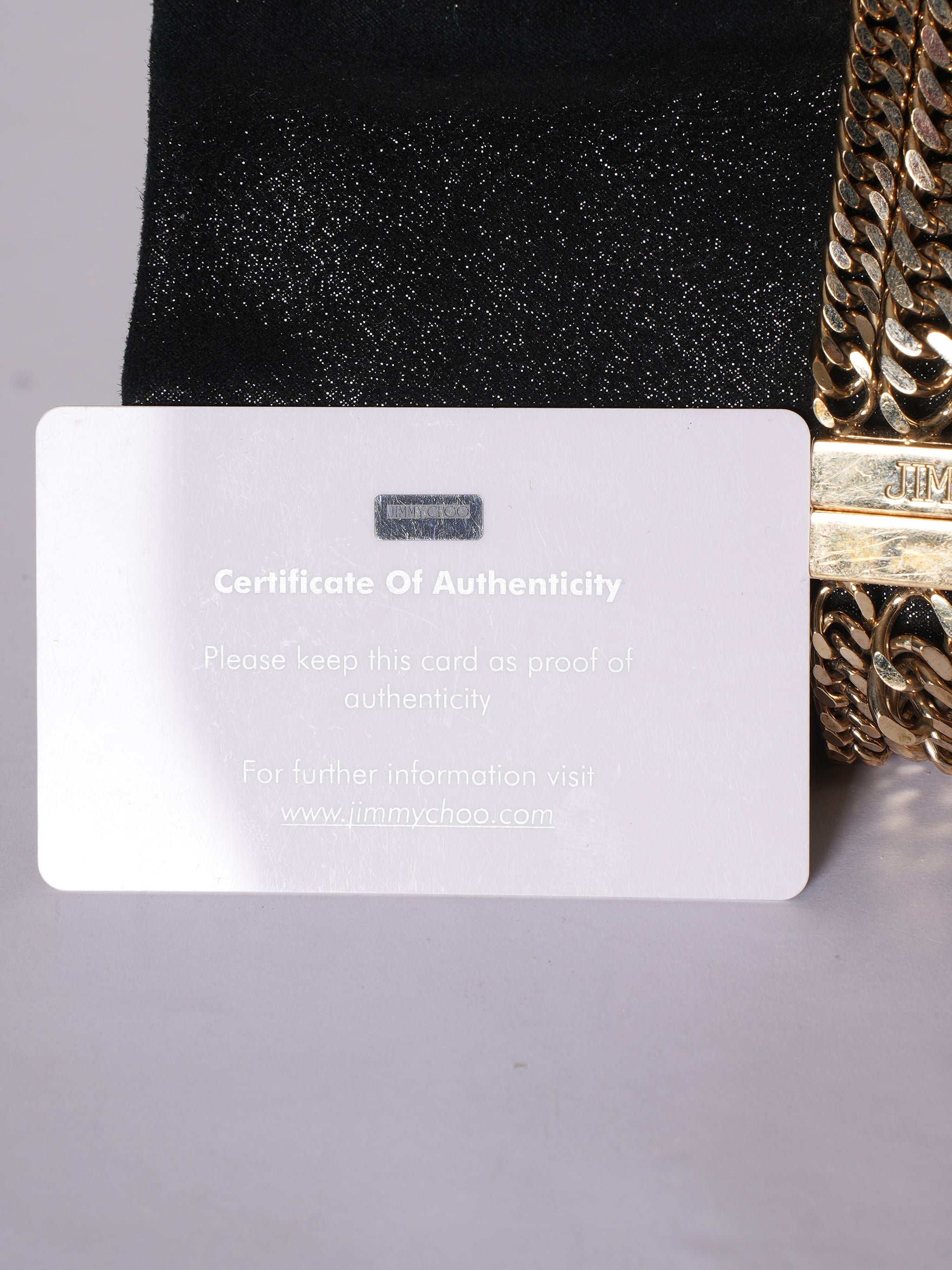 Jimmy Choo Black Shimmer Clutch