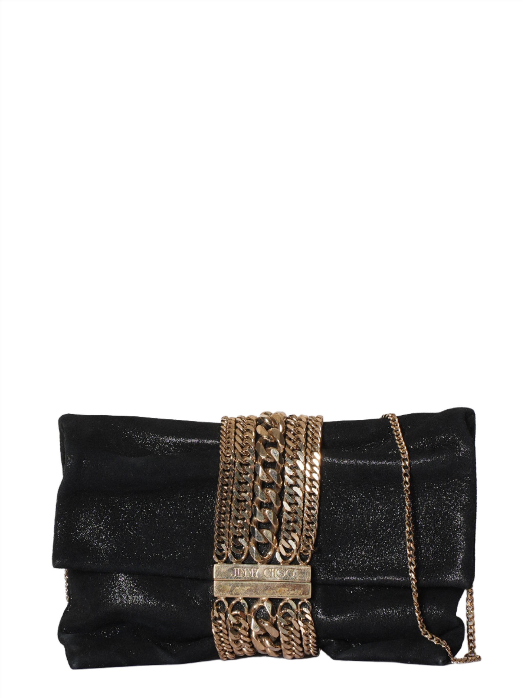 Jimmy Choo Black Shimmer Clutch