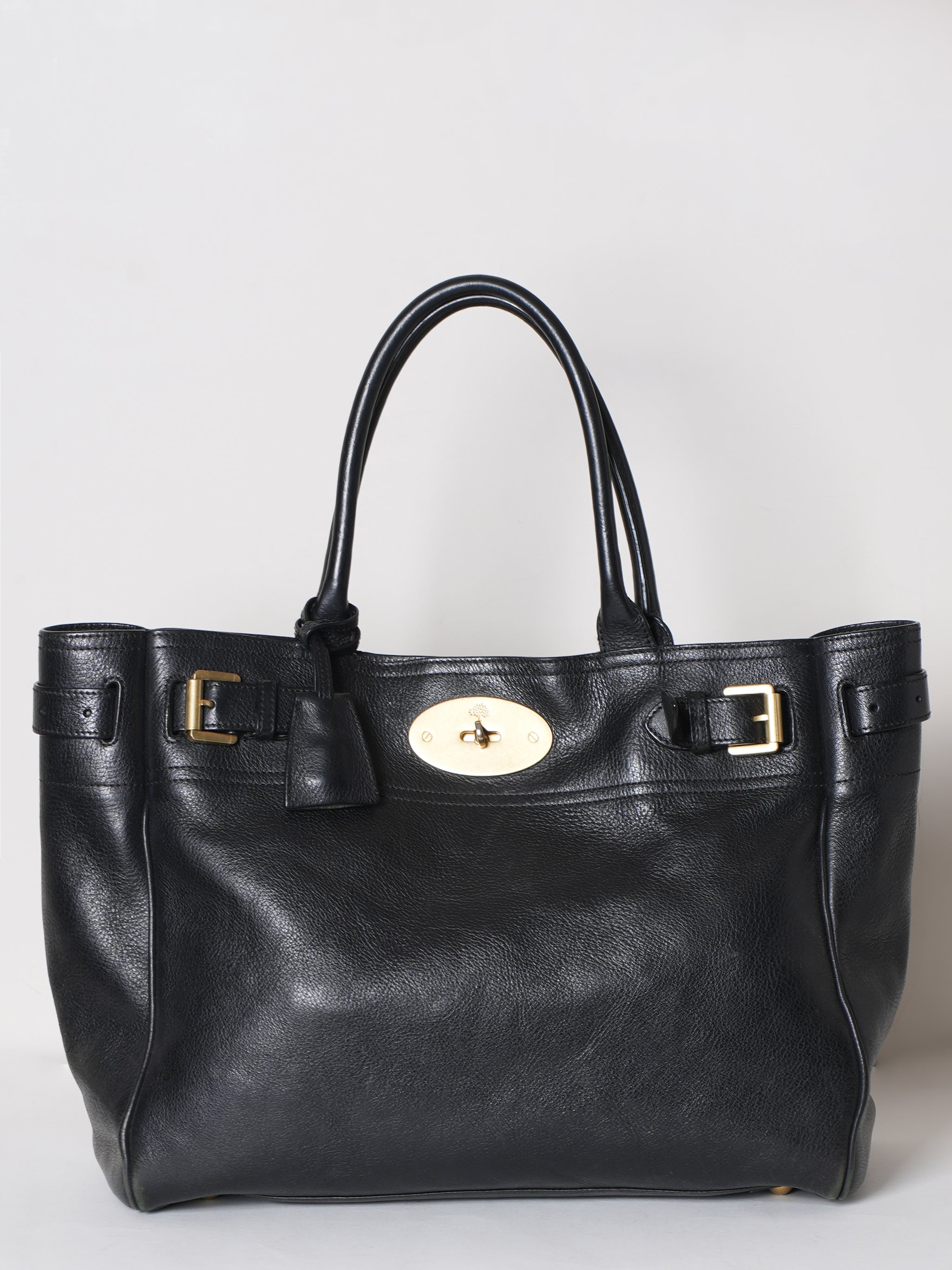 Mulberry Black Leather Tote Bag