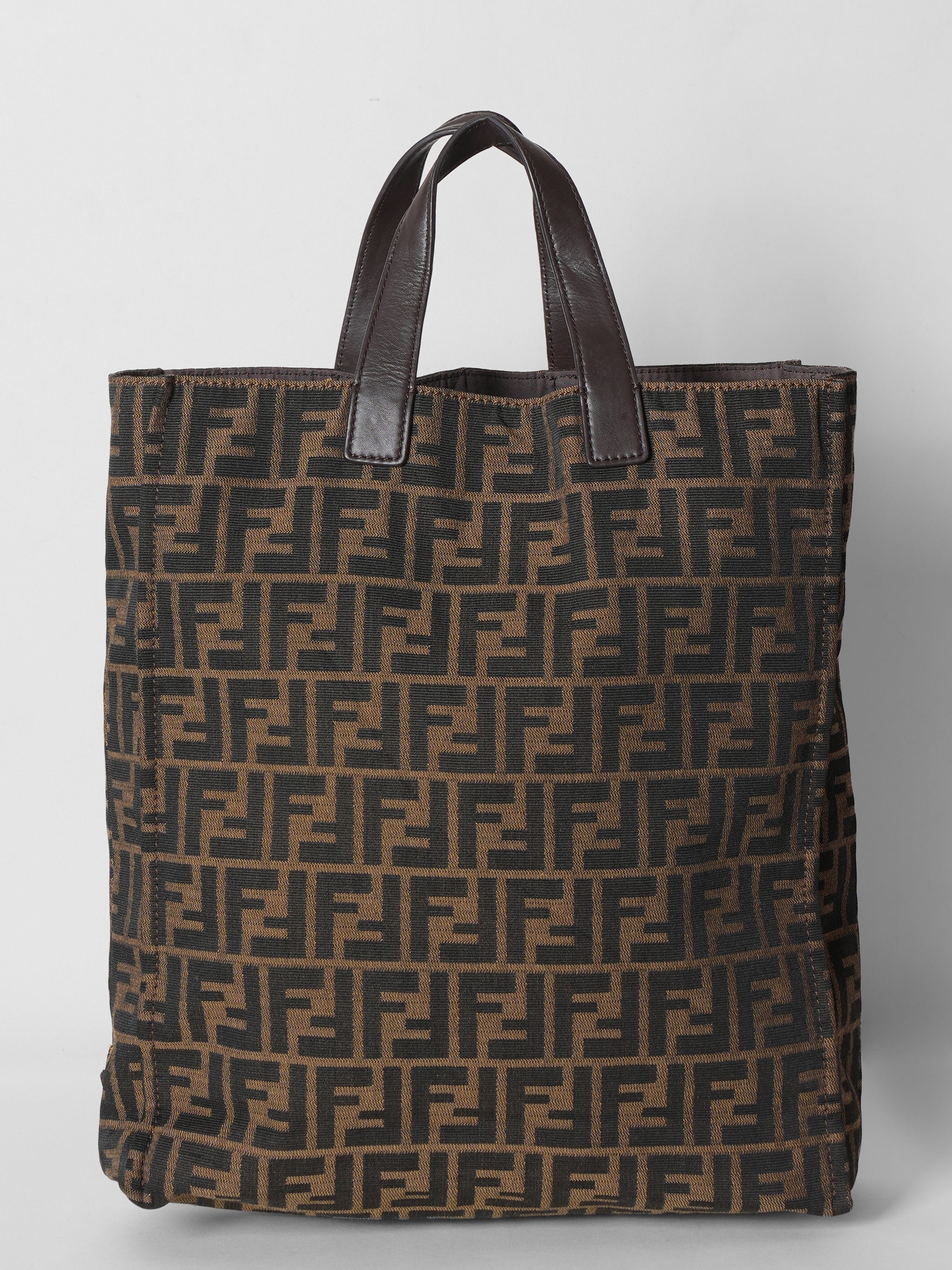 Fendi Logo Canvas Shopper Bag