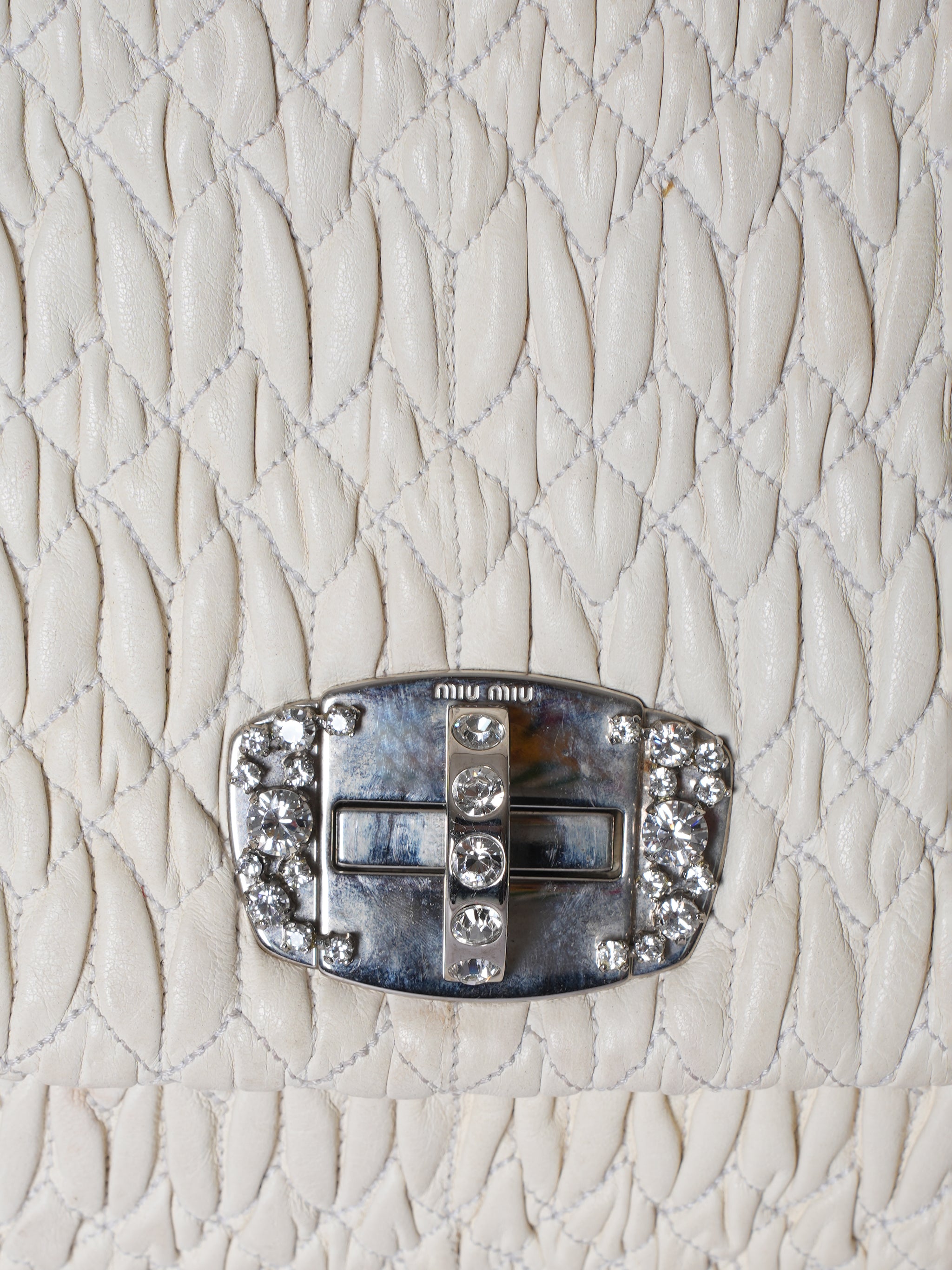 Miu Miu White Shoulder Bag