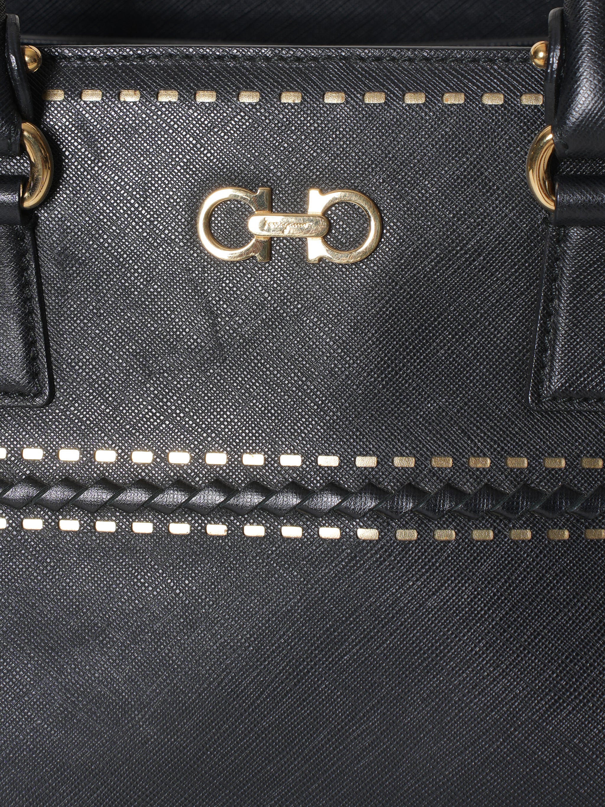 Salvatore Ferragamo Double Gancini 2 Way Handbag