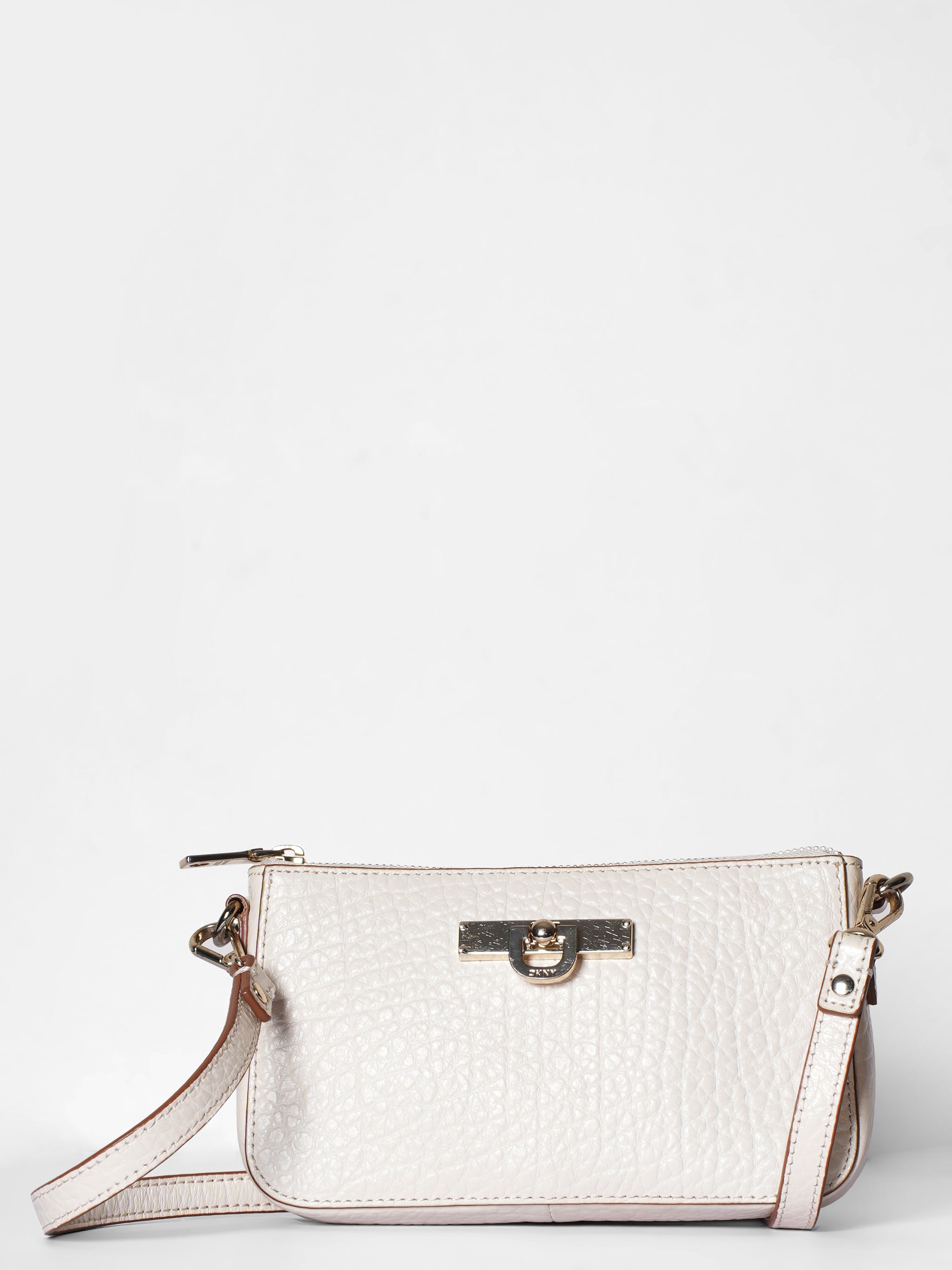DKNY White Shoulder Bag