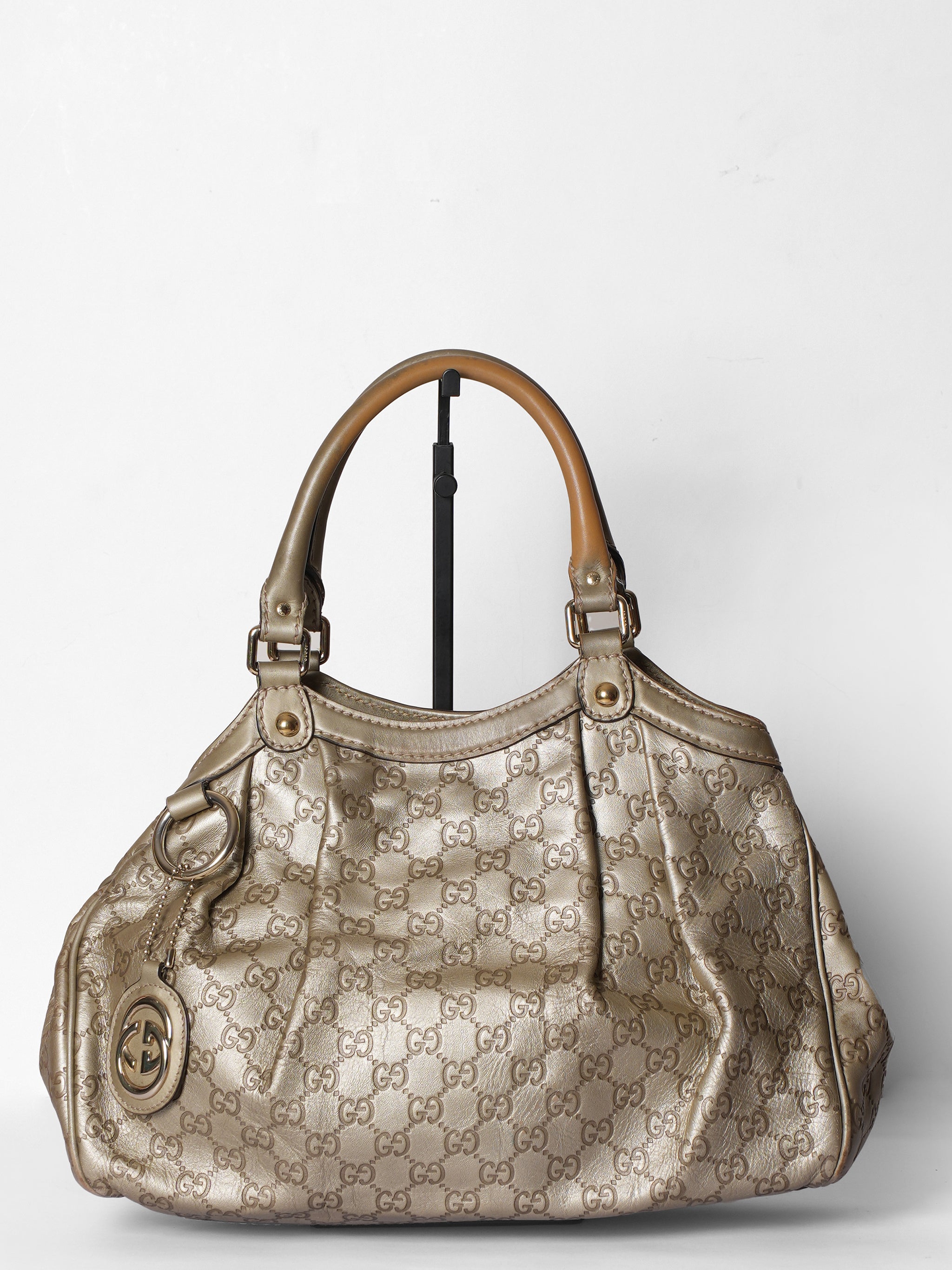 Gucci Monogram Gold Sukey Bag