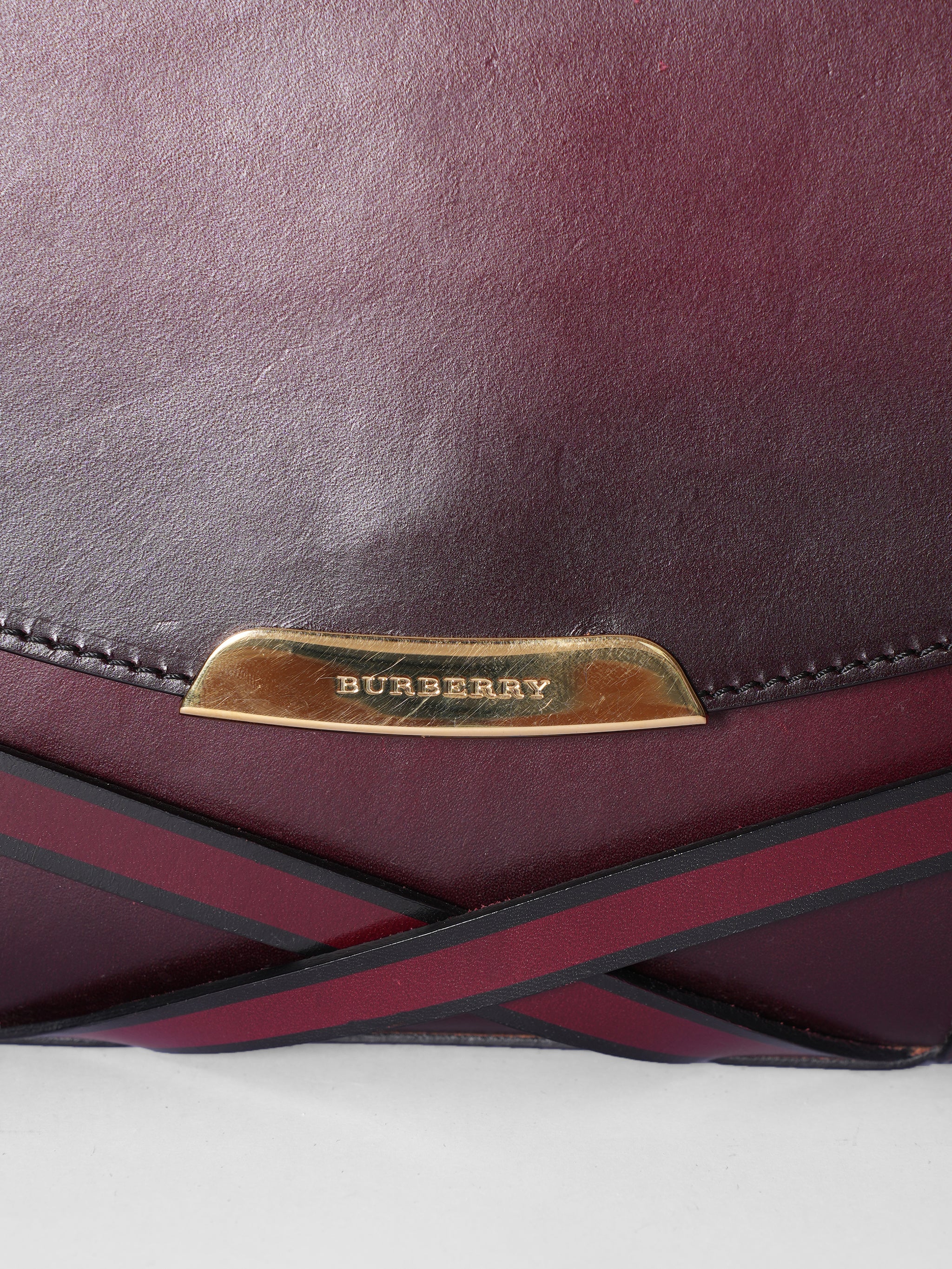 Burberry Large Maroon Crossbody Bag