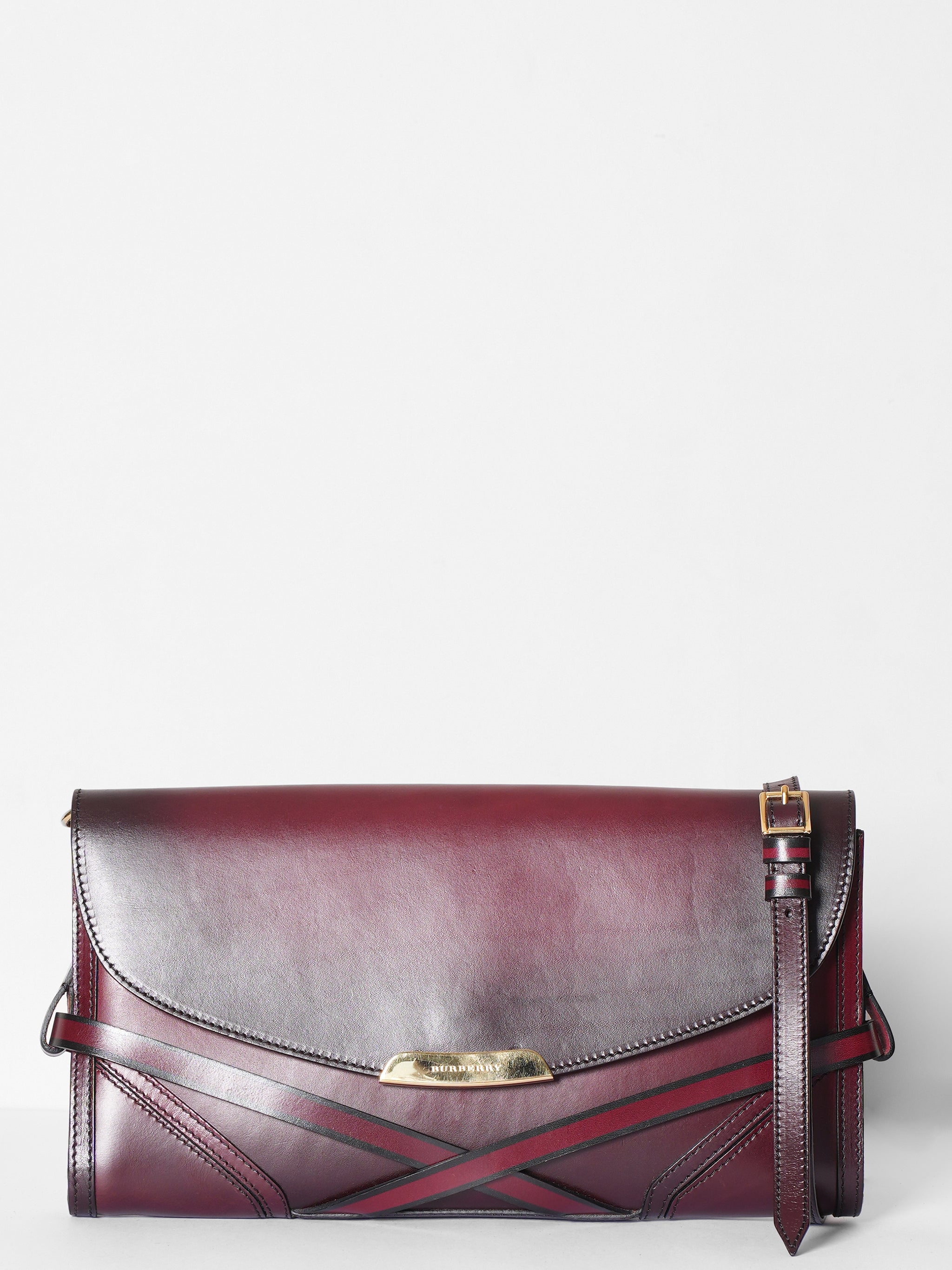 Burberry Large Maroon Crossbody Bag