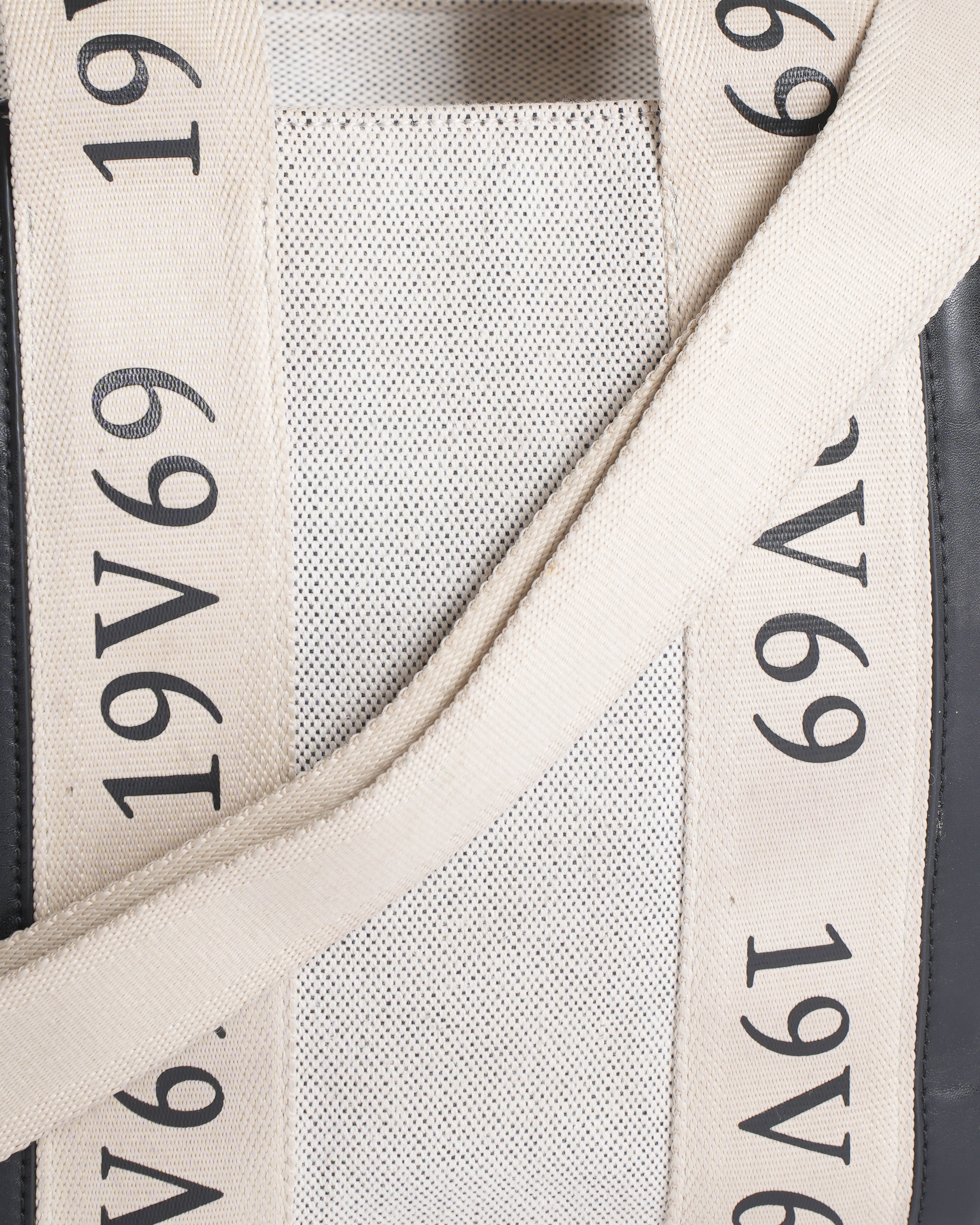 Versace Small Canvas Tote In Beige