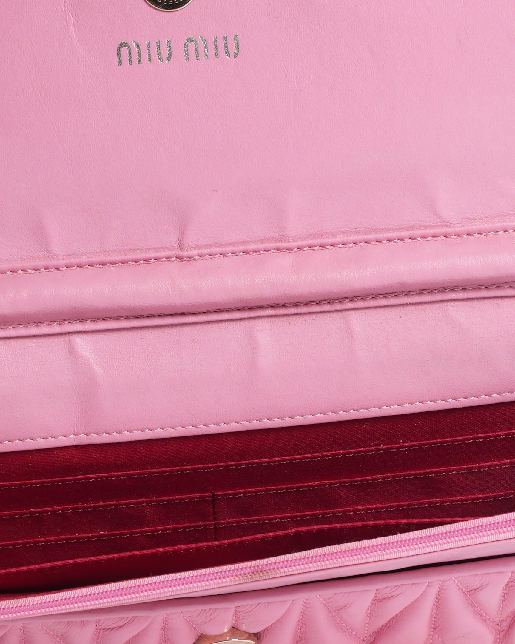 Miu Miu leather wallet on chain