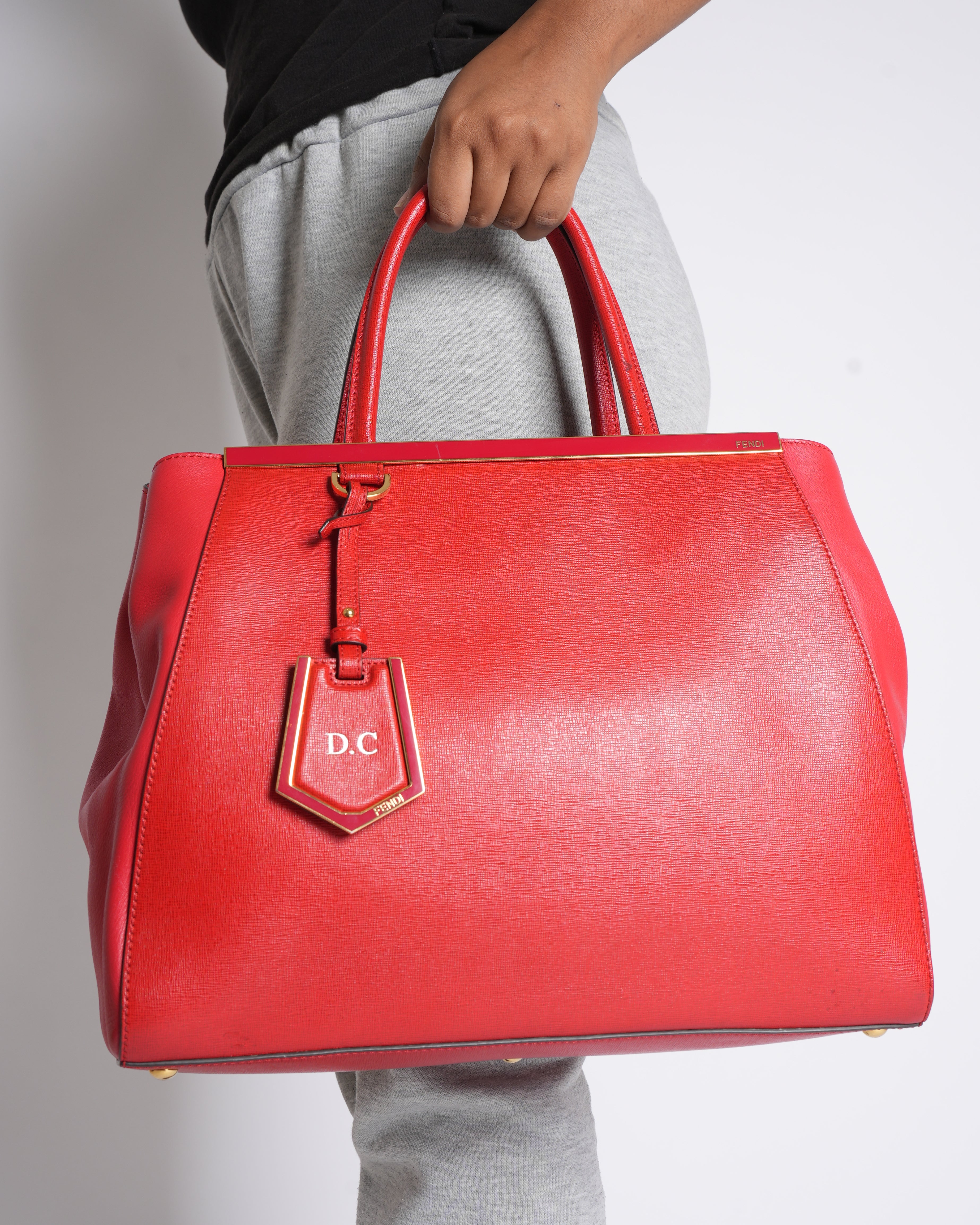 Fendi Red 2Jours Tote