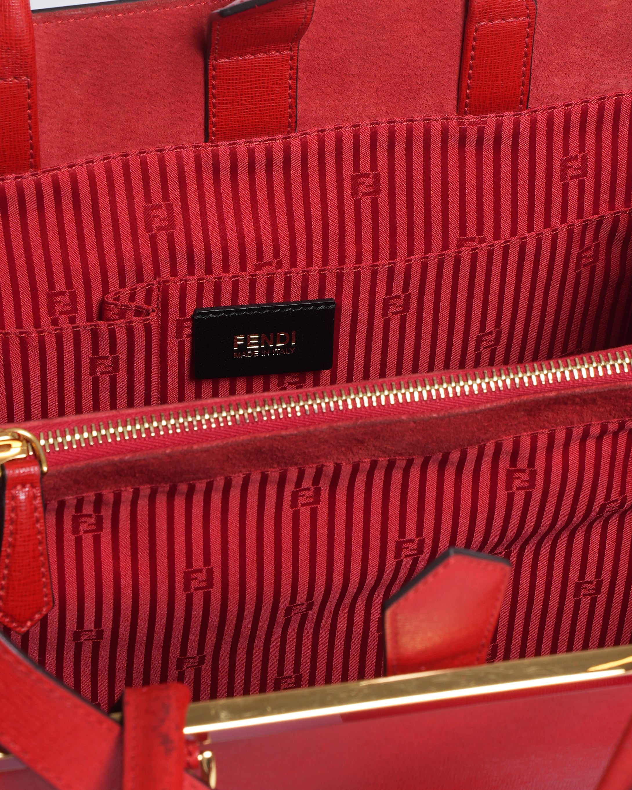 Fendi Red 2Jours Tote