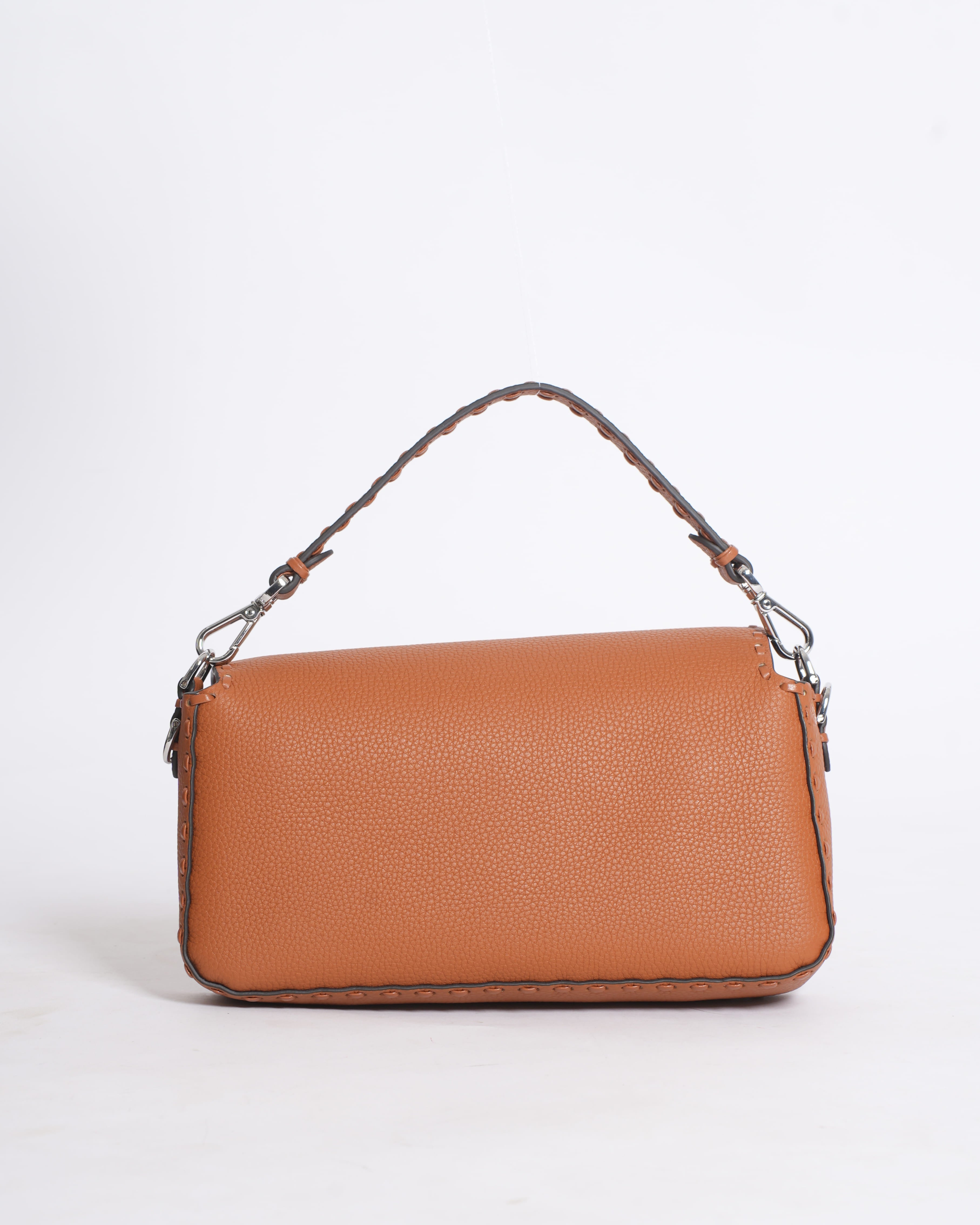 New Fendi Large Selleria Baguette in Brown