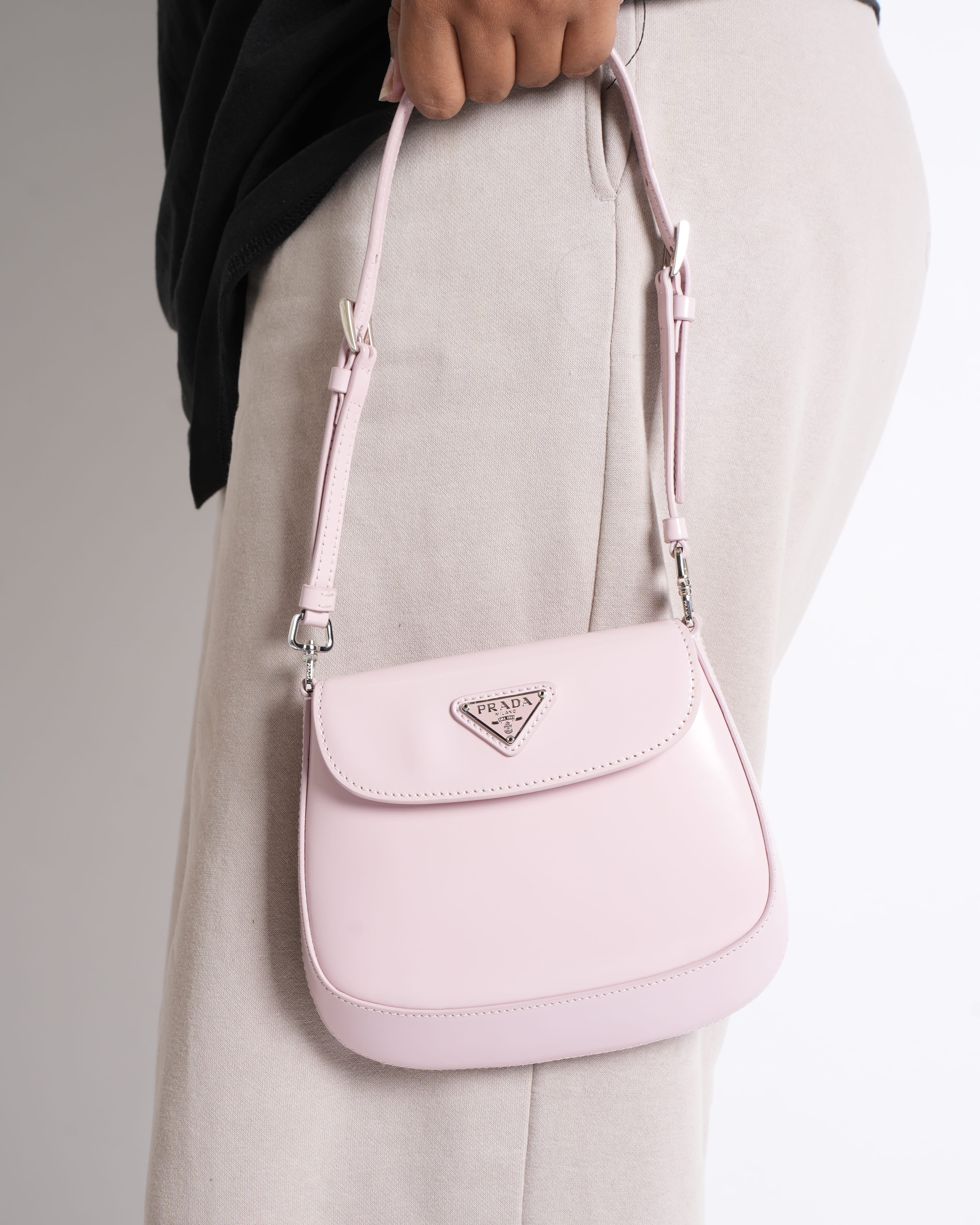 New Prada Blush Pink Mini Cleo Bag