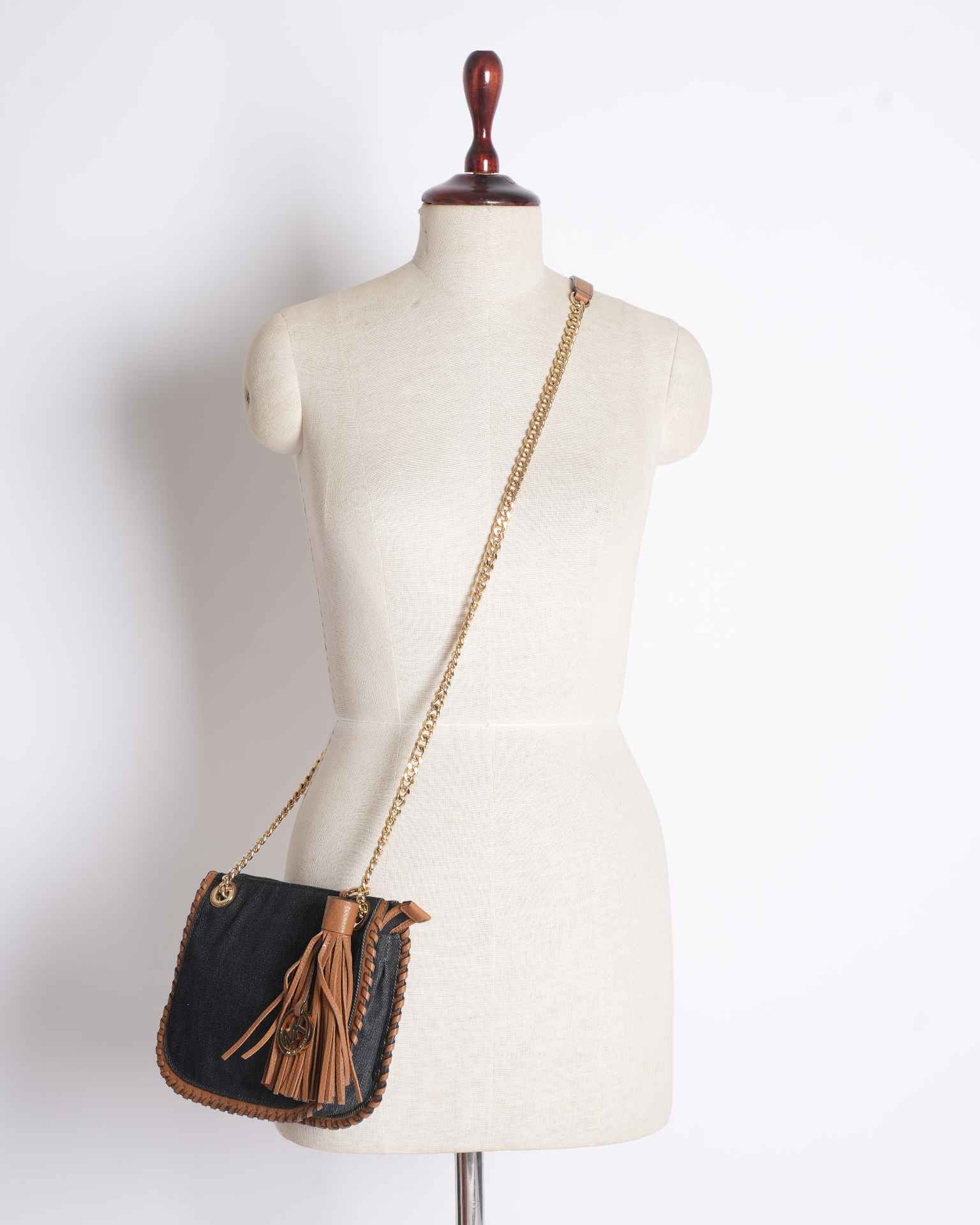 Michael Kors Denim & Leather Chelsea Crossbody