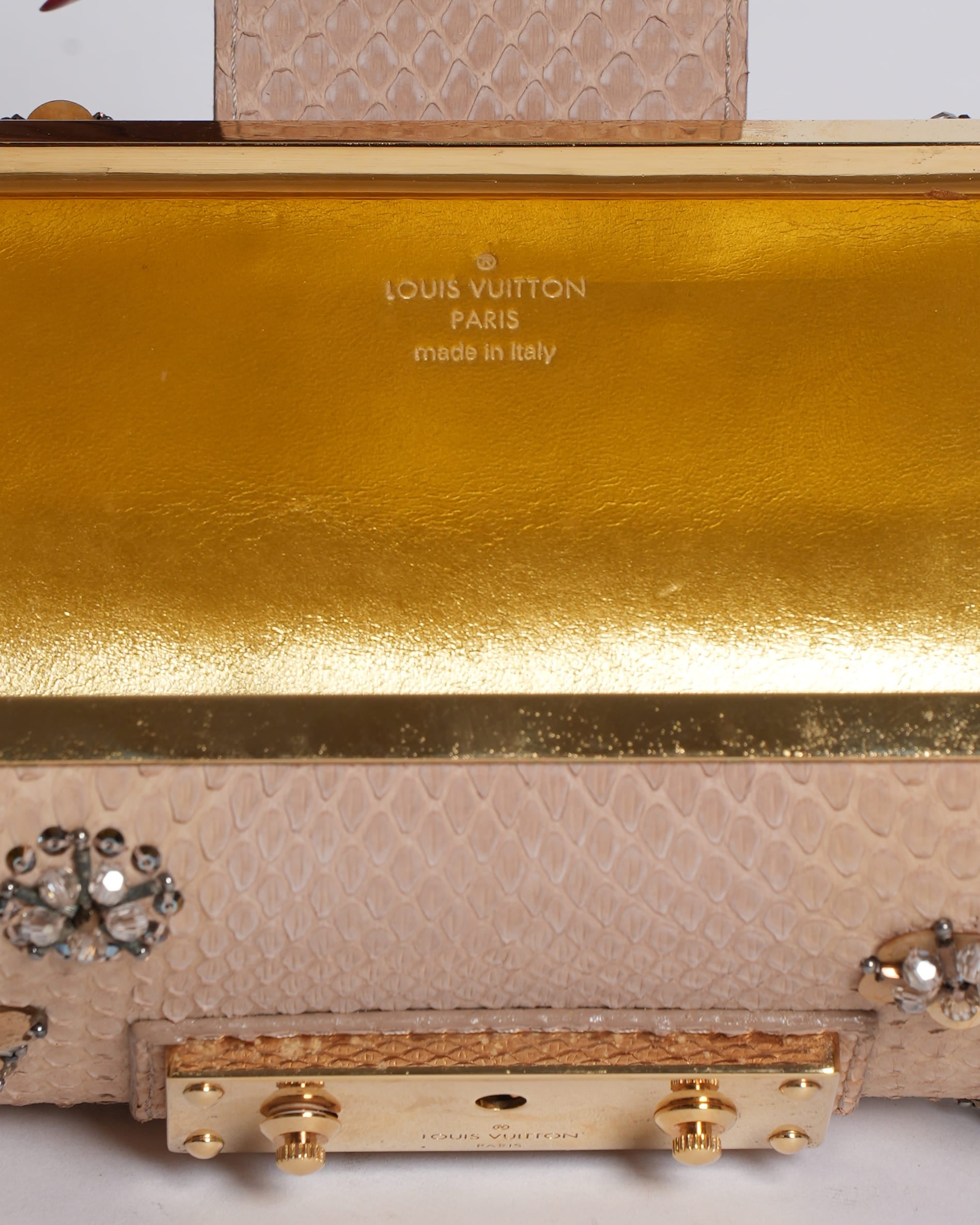 Louis Vuitton Python Trésor Minaudière Clutch