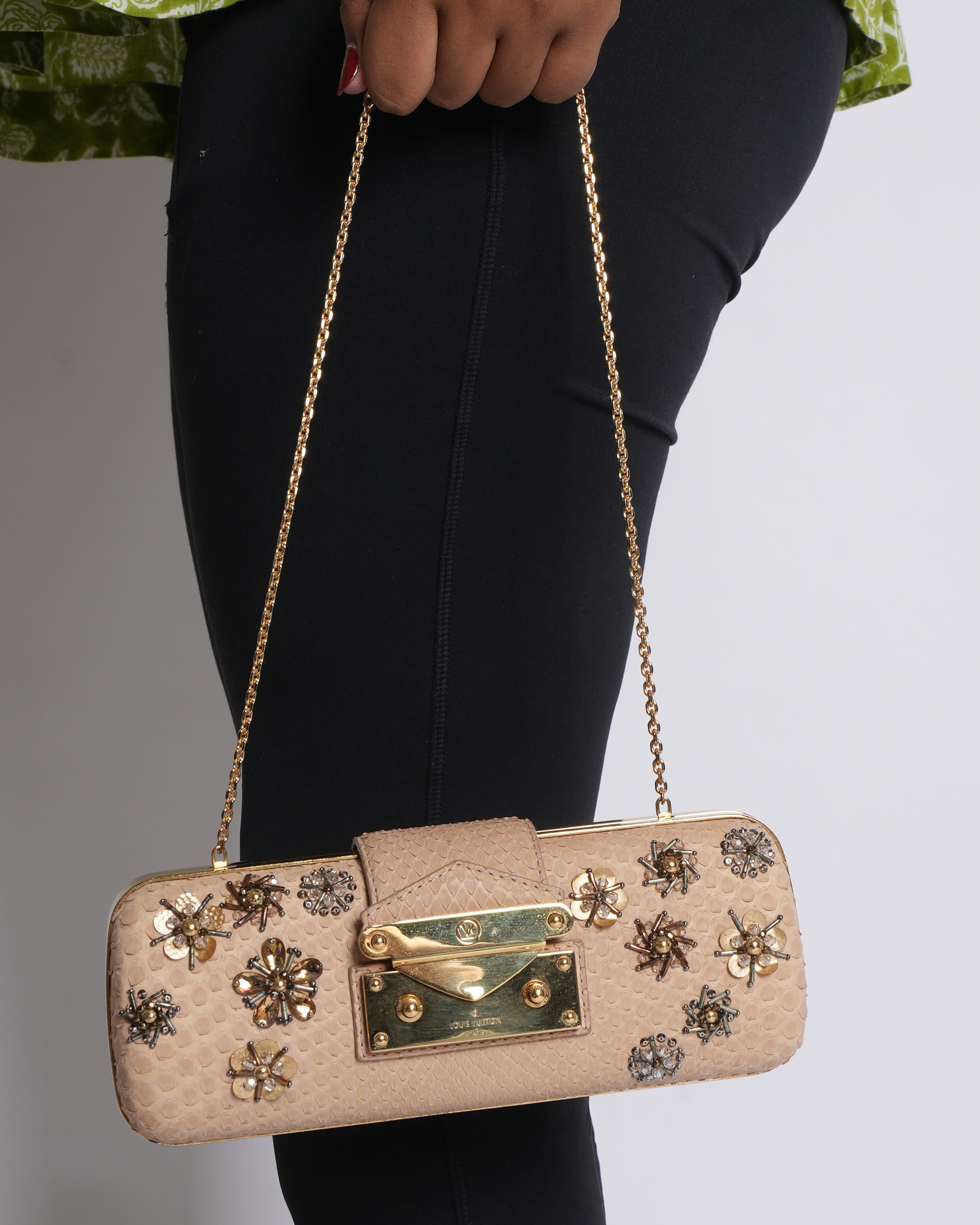 Louis Vuitton Python Trésor Minaudière Clutch