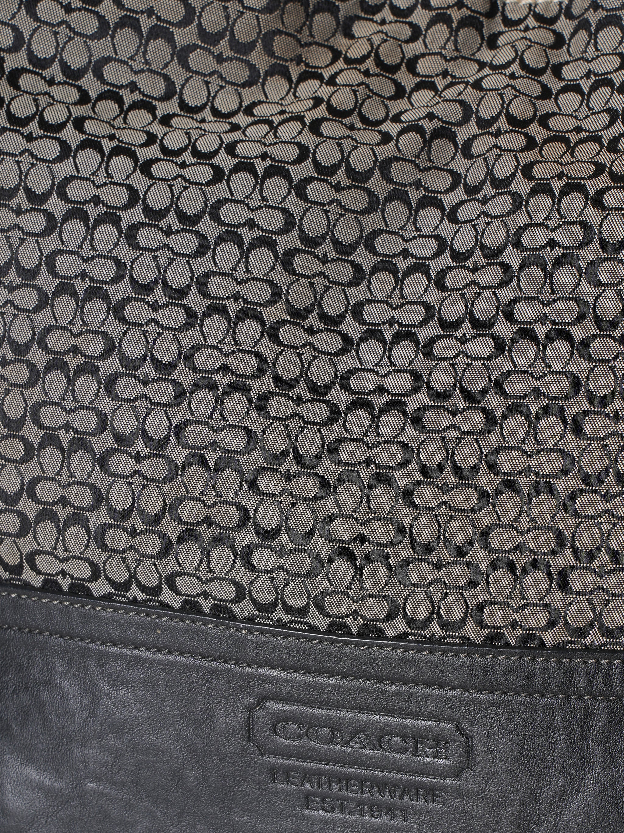Coach Signature "C" Canvas & Leather Handbag