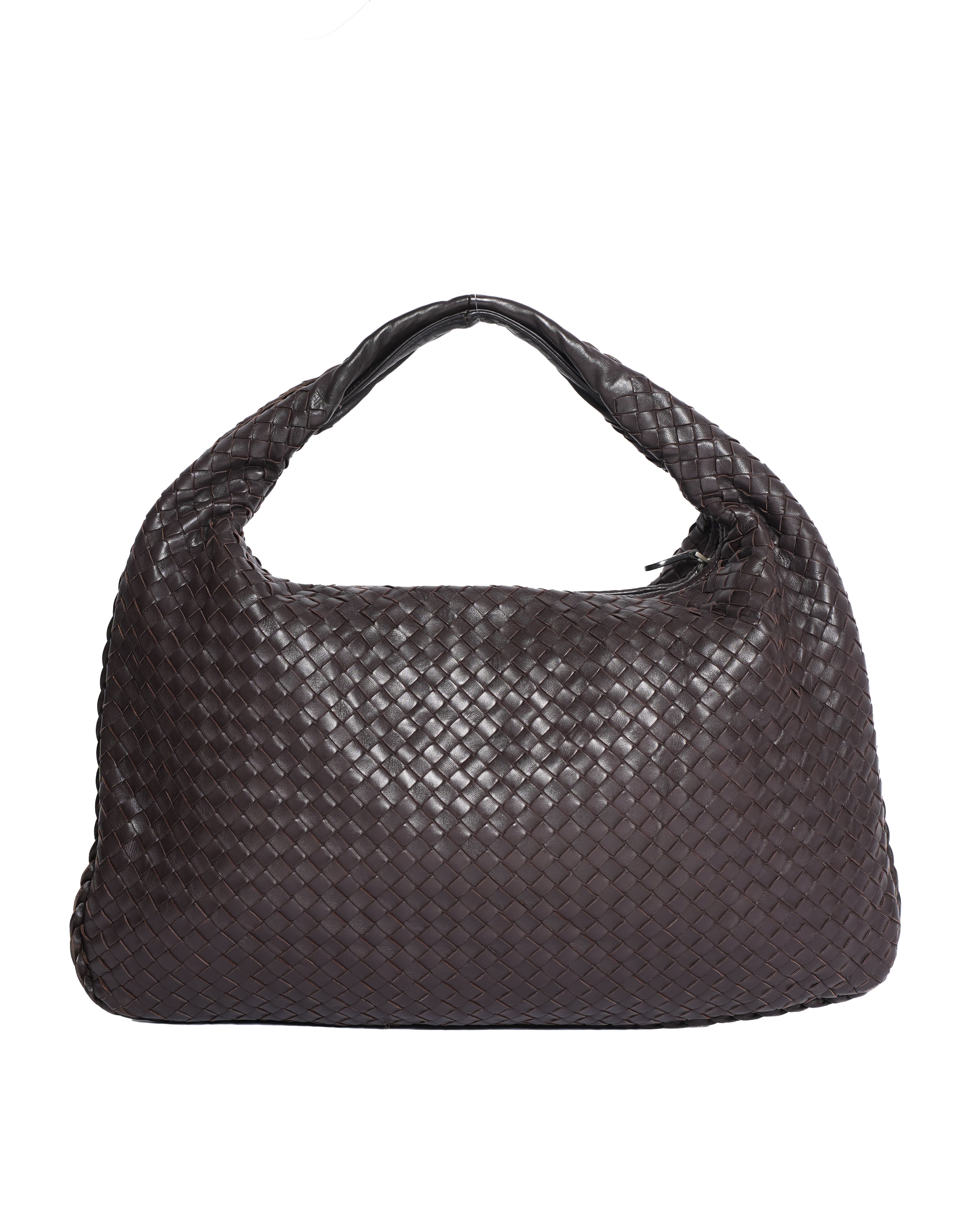 Bottega Veneta Nappa Woven Brown Shoulder Bag