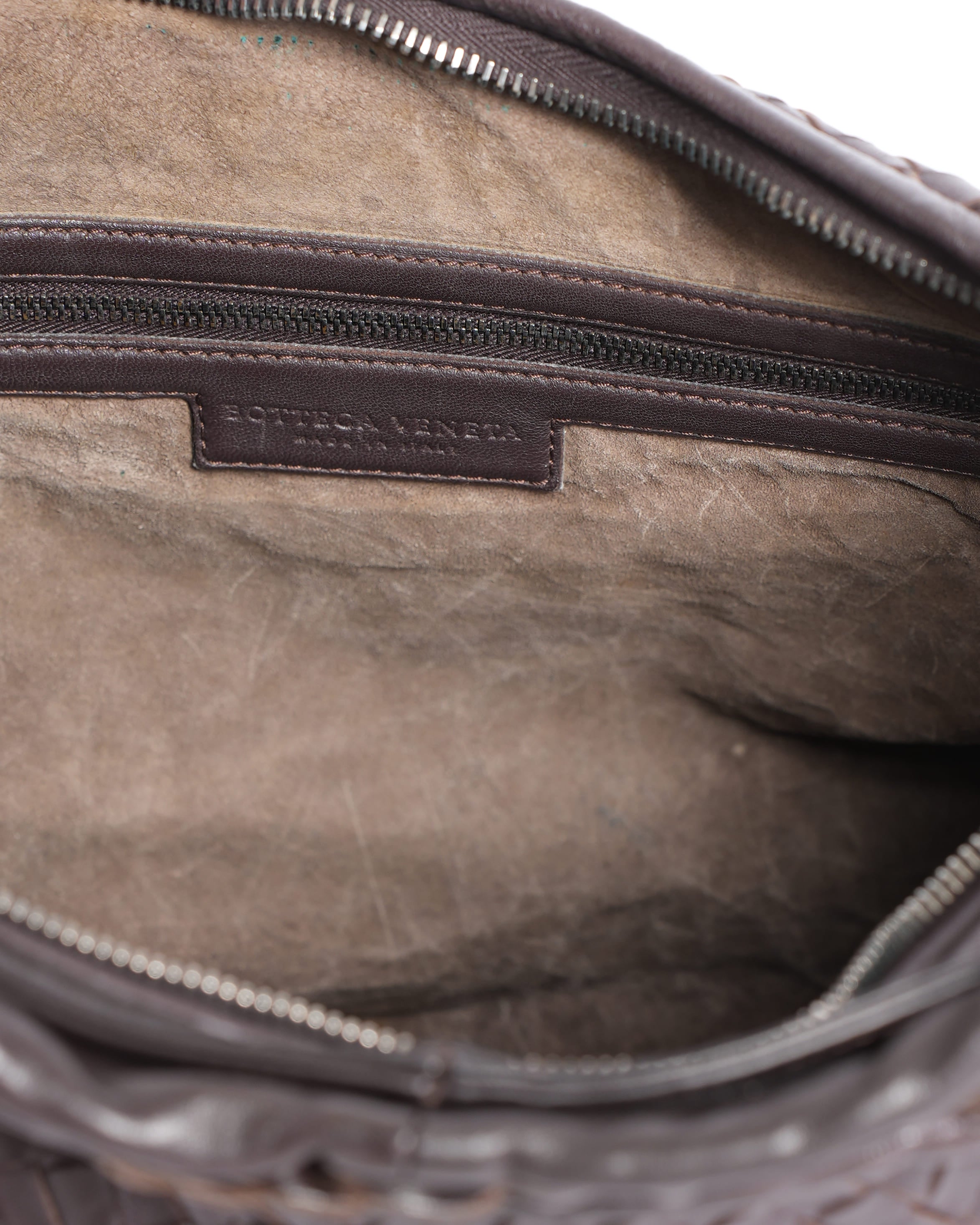 Bottega Veneta Nappa Woven Brown Shoulder Bag