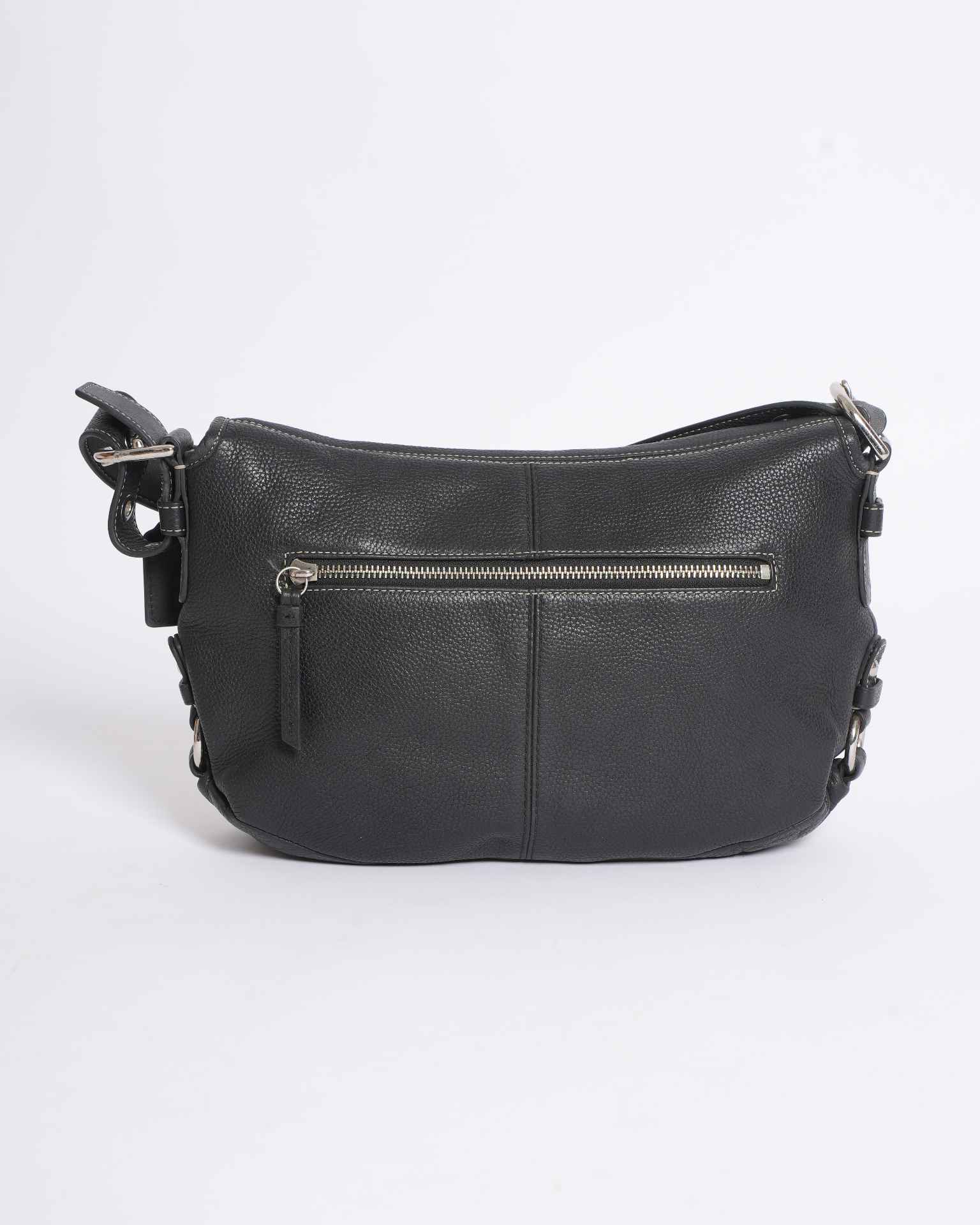 Coach black leather handbag