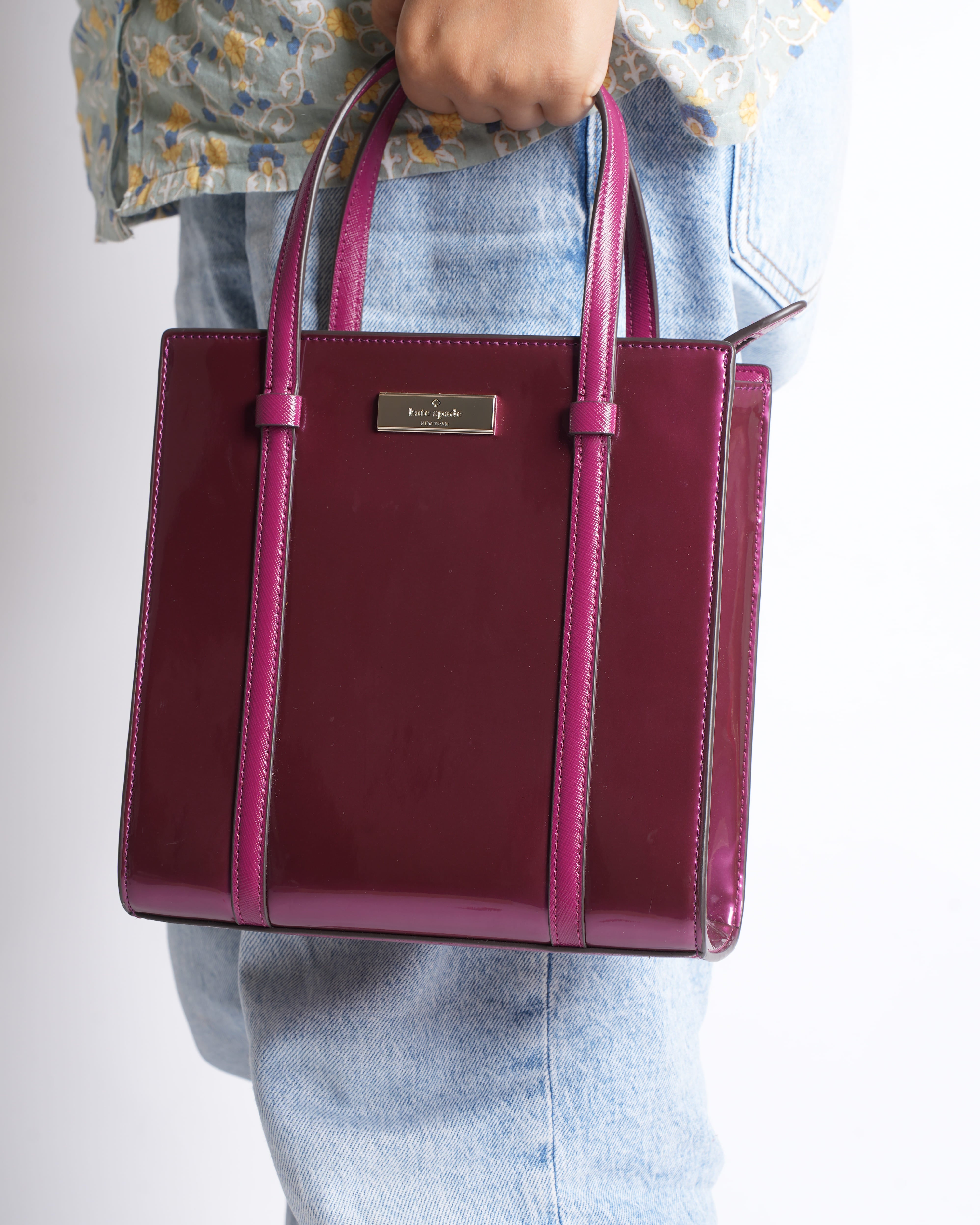 Kate Spade Patent Leather Small Top Handle Bag