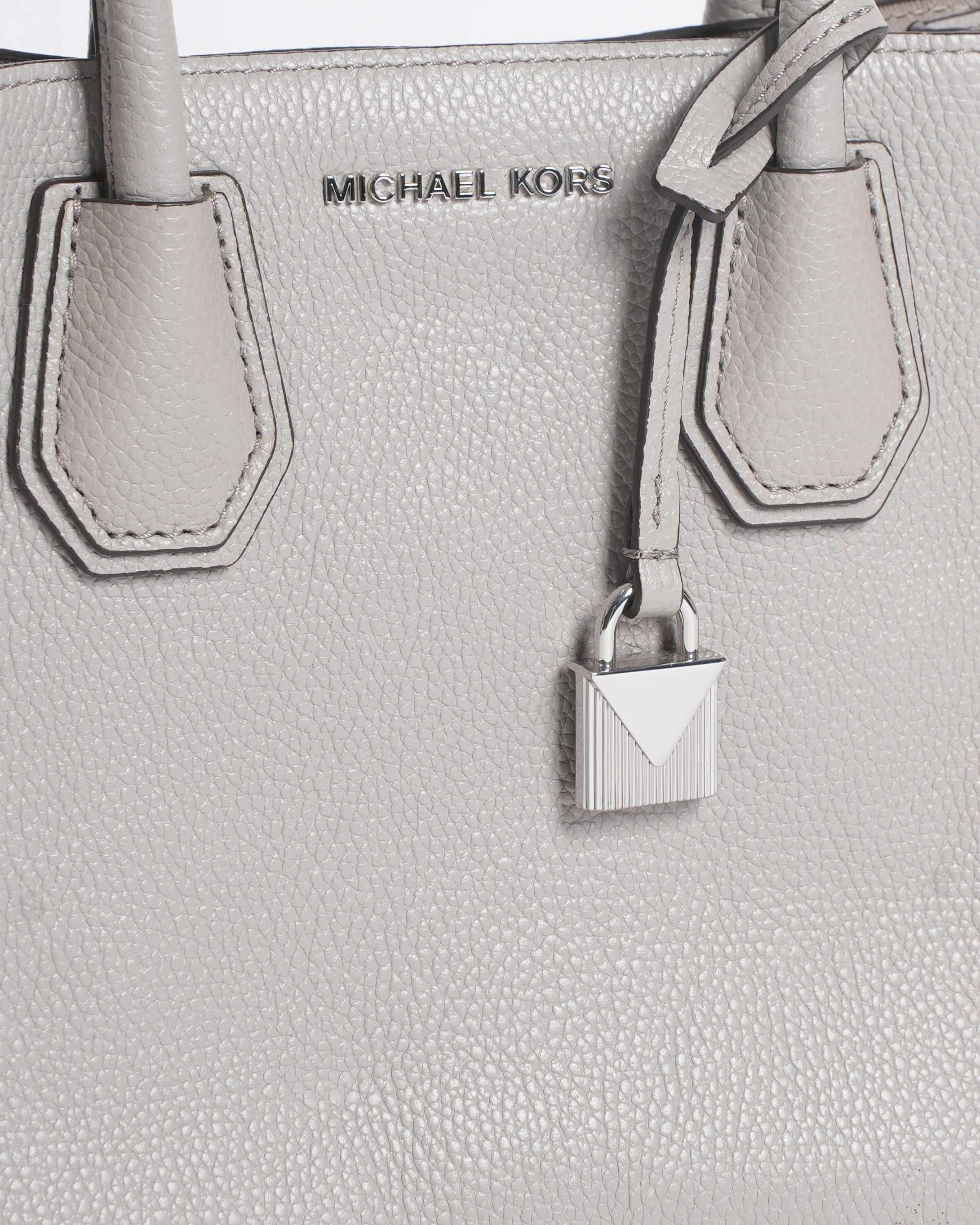 MK Grey Top Handle With Crossbody Bag