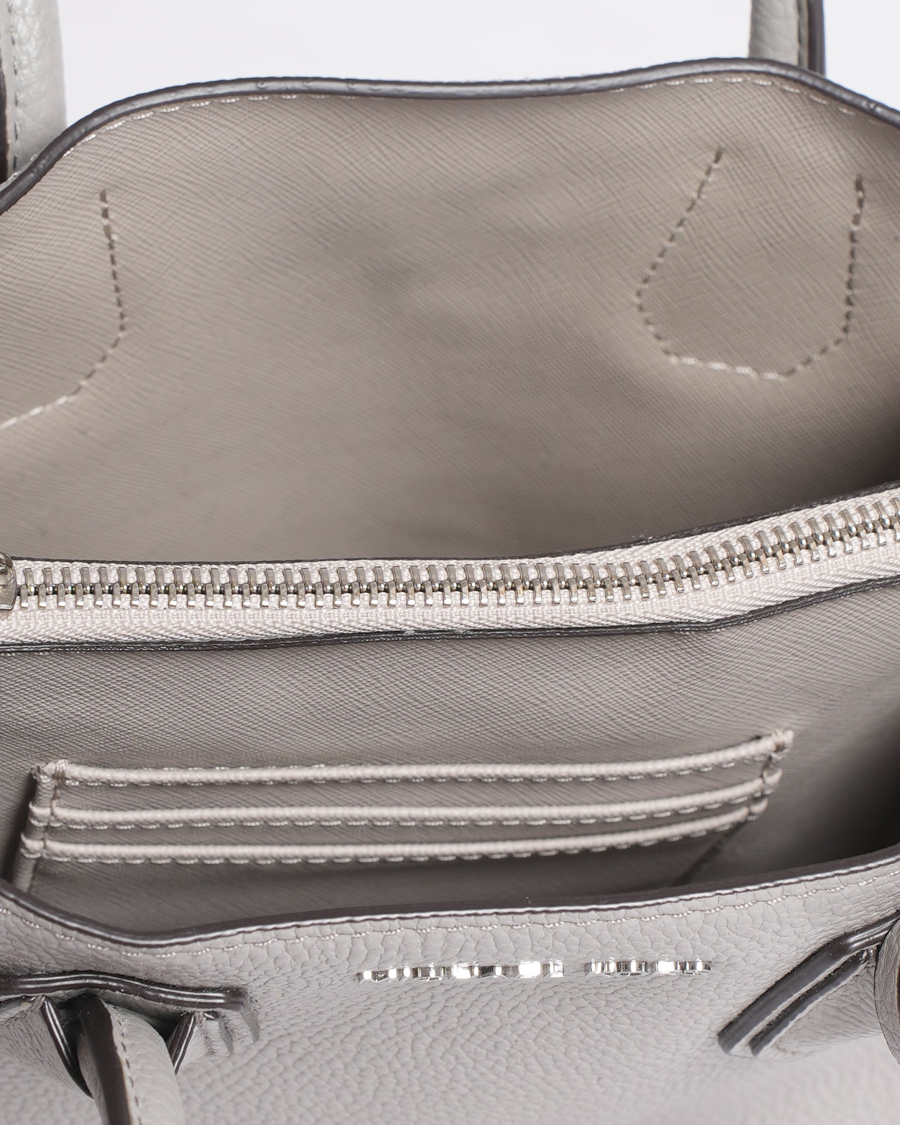 MK Grey Top Handle With Crossbody Bag