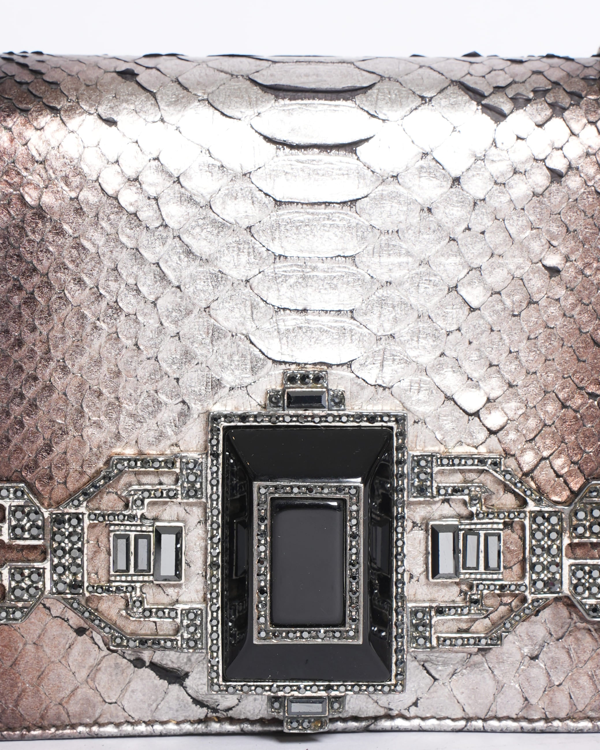 Judith Leiber Snakeskin Clutch Bag