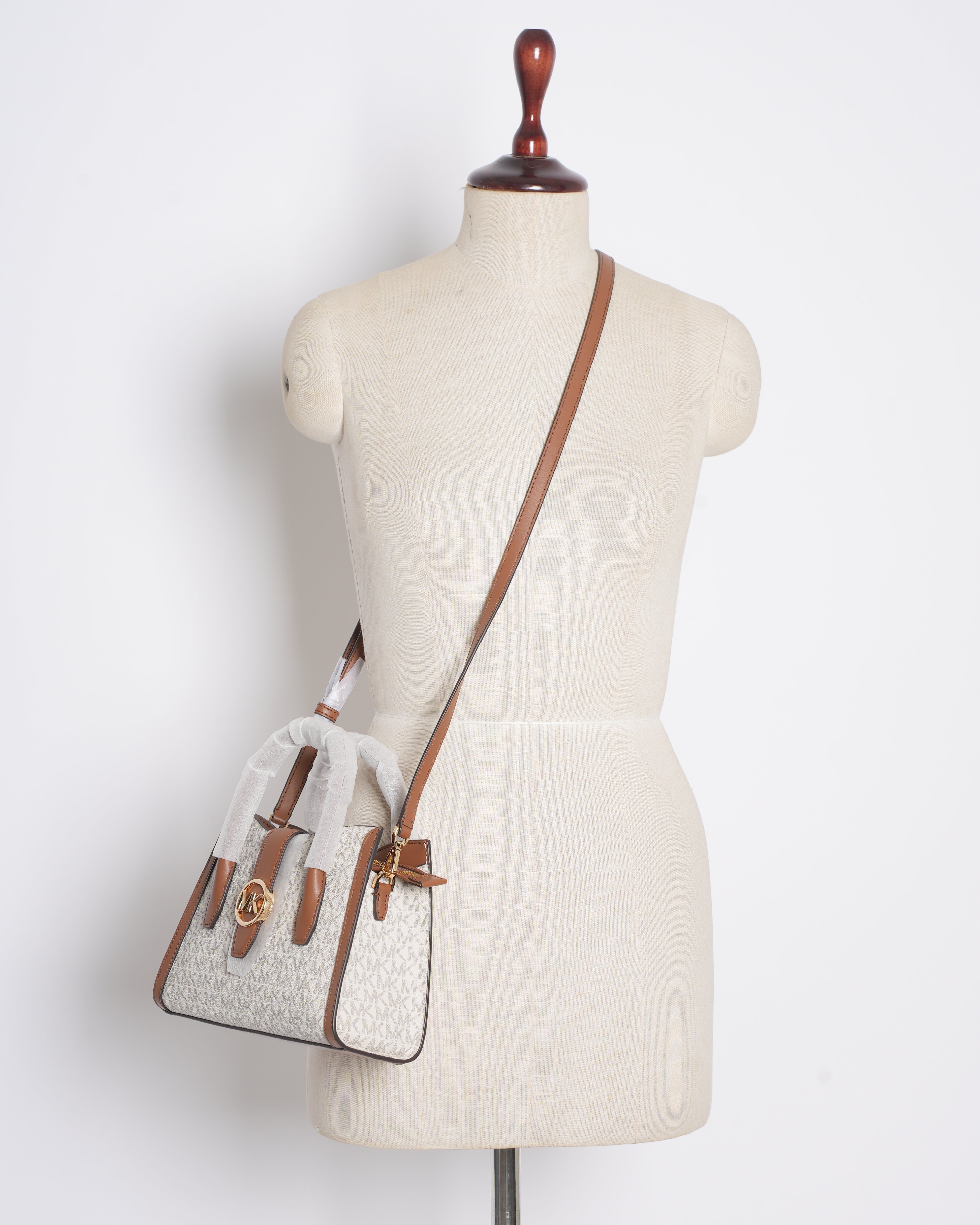 New MK Gabby Signature Print Satchel