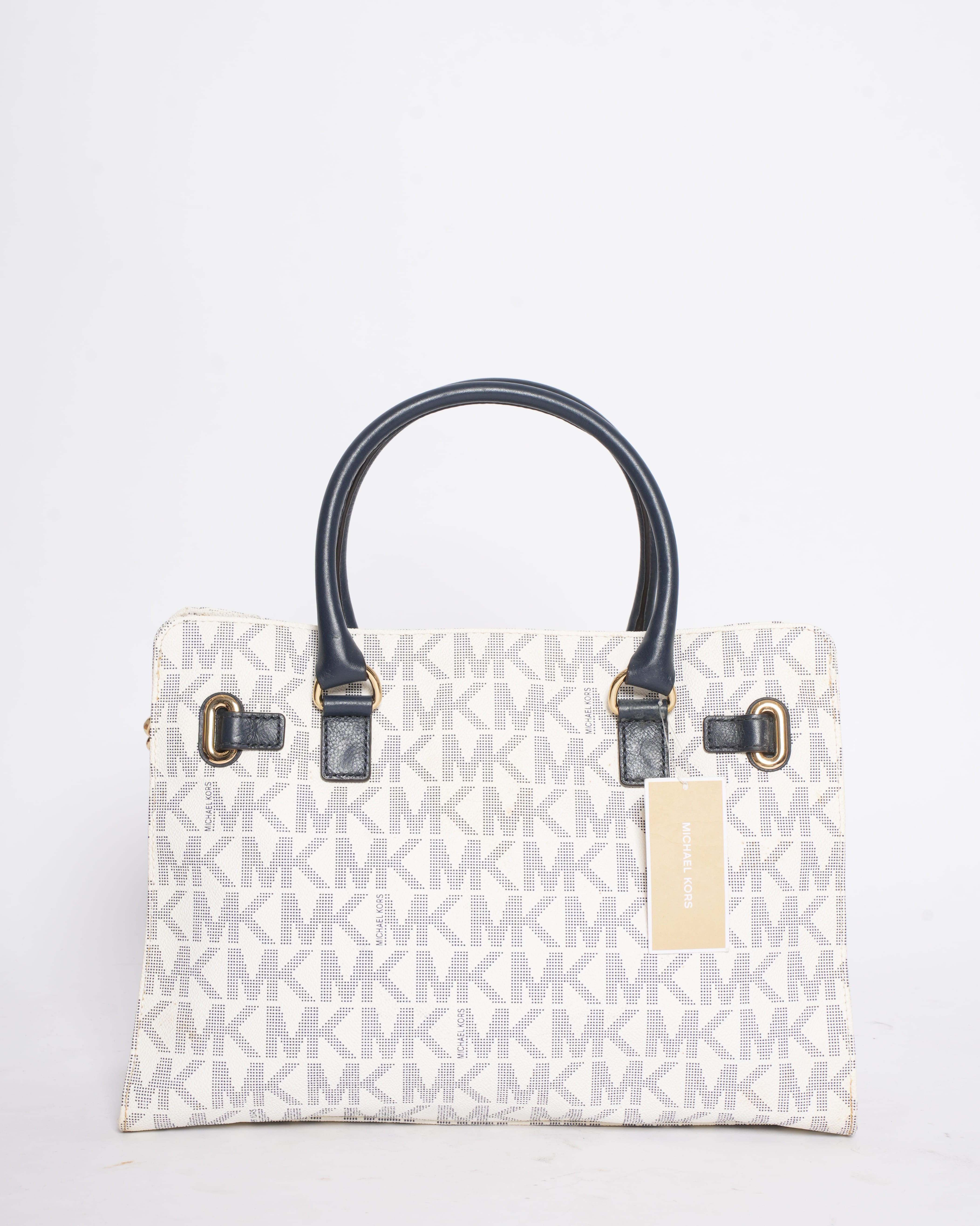 New Michael Kors Signature Coated Canvas Hamilton Shoulder Bag