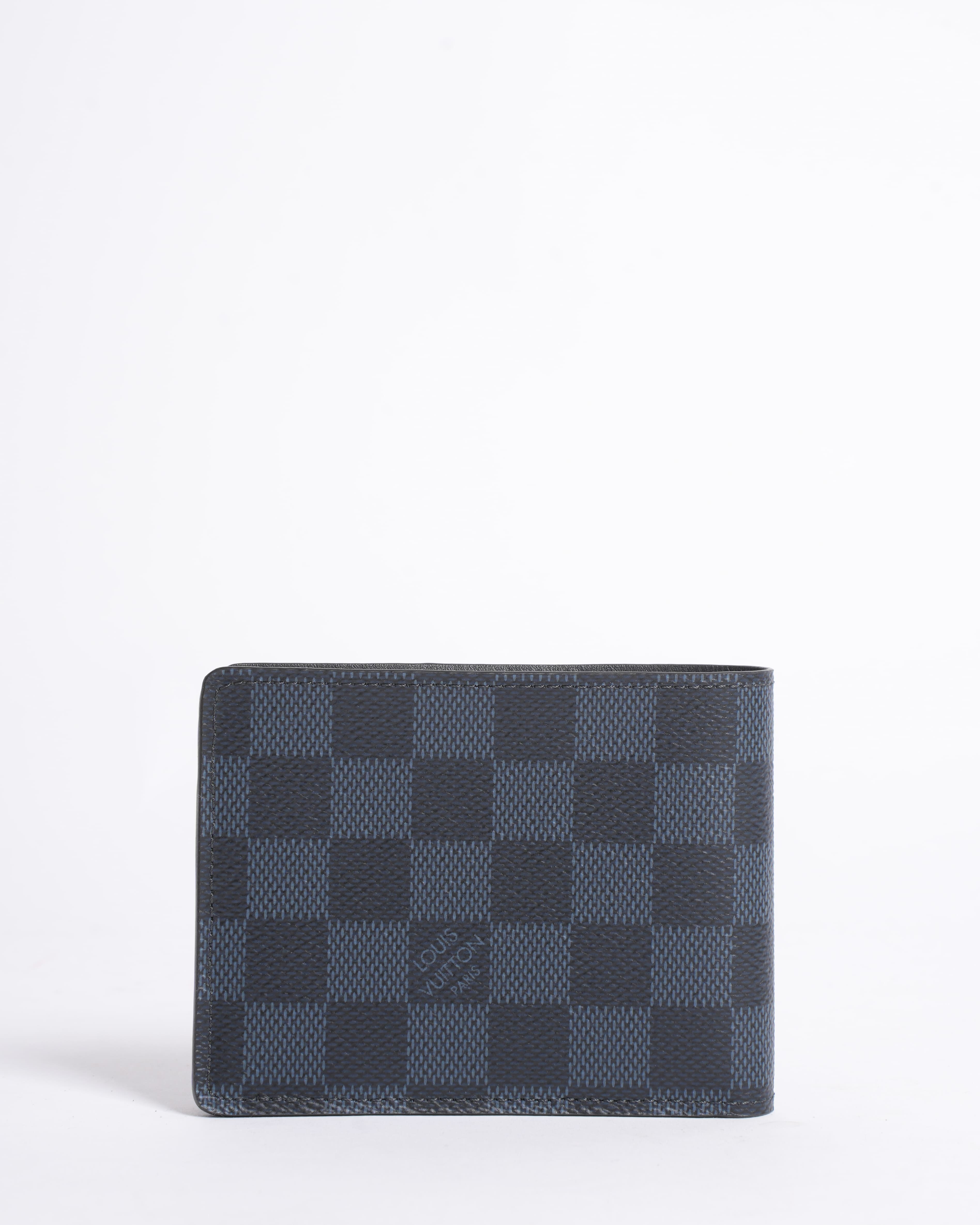 New Louis Vuitton Men's Wallet In Black & Blue