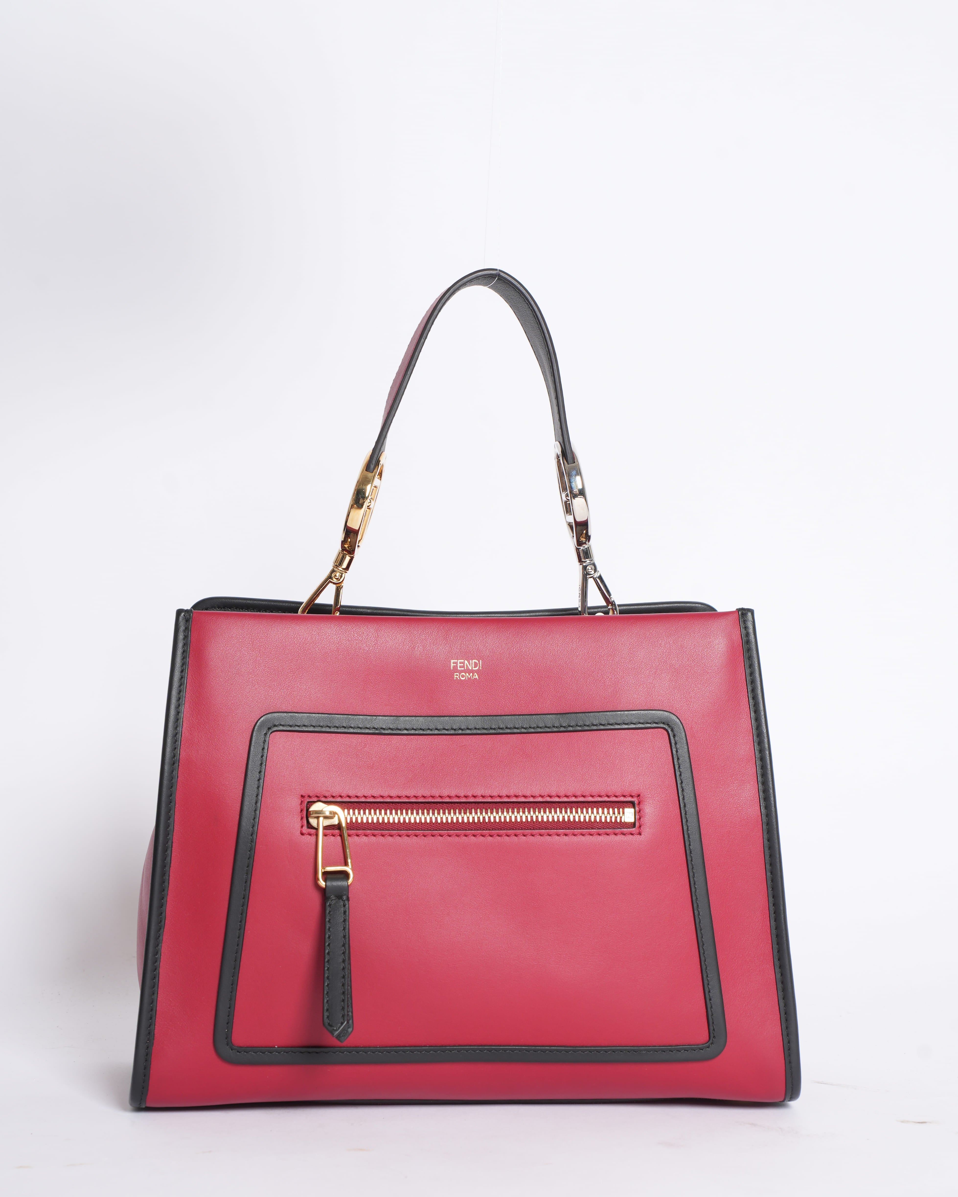 Fendi Red Calfskin Leather Runway Small Bag