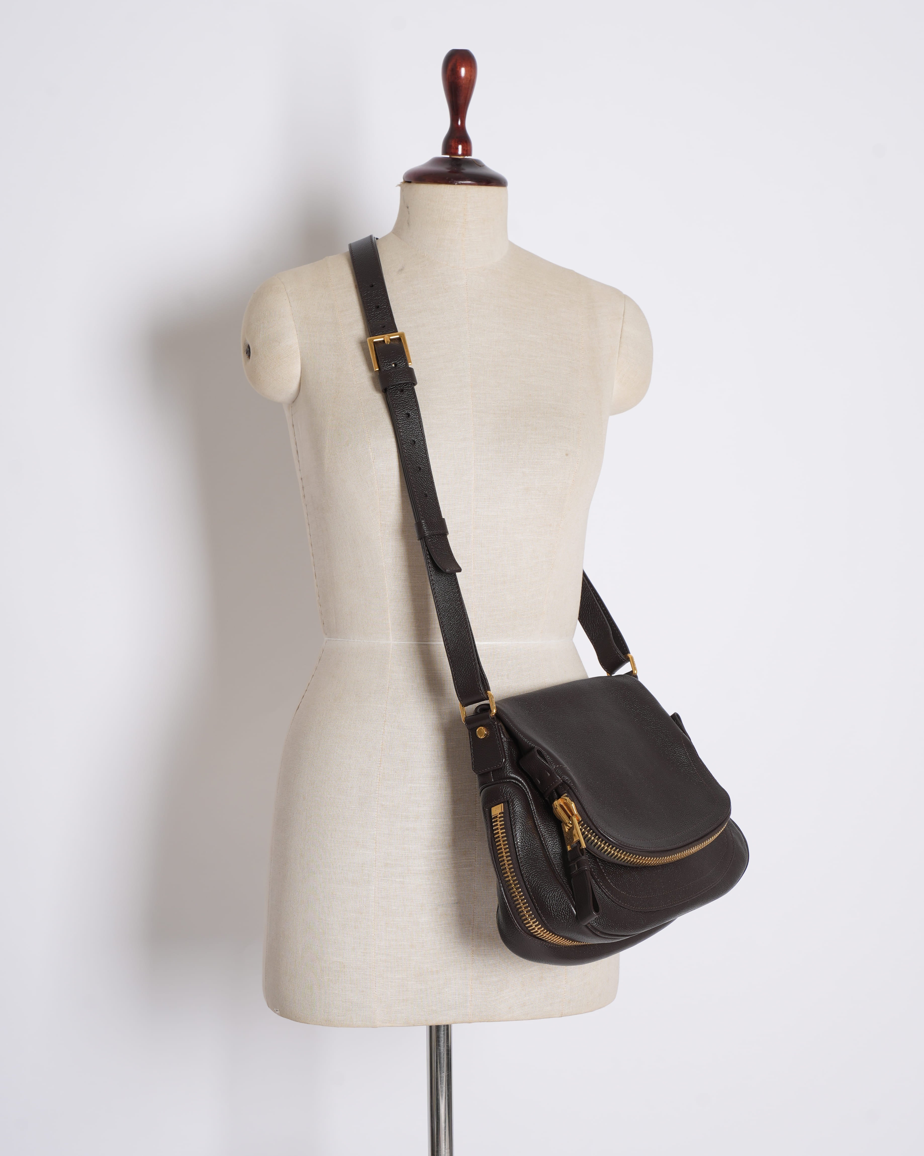 Tom Ford Black Leather Jennifer Shoulder Bag