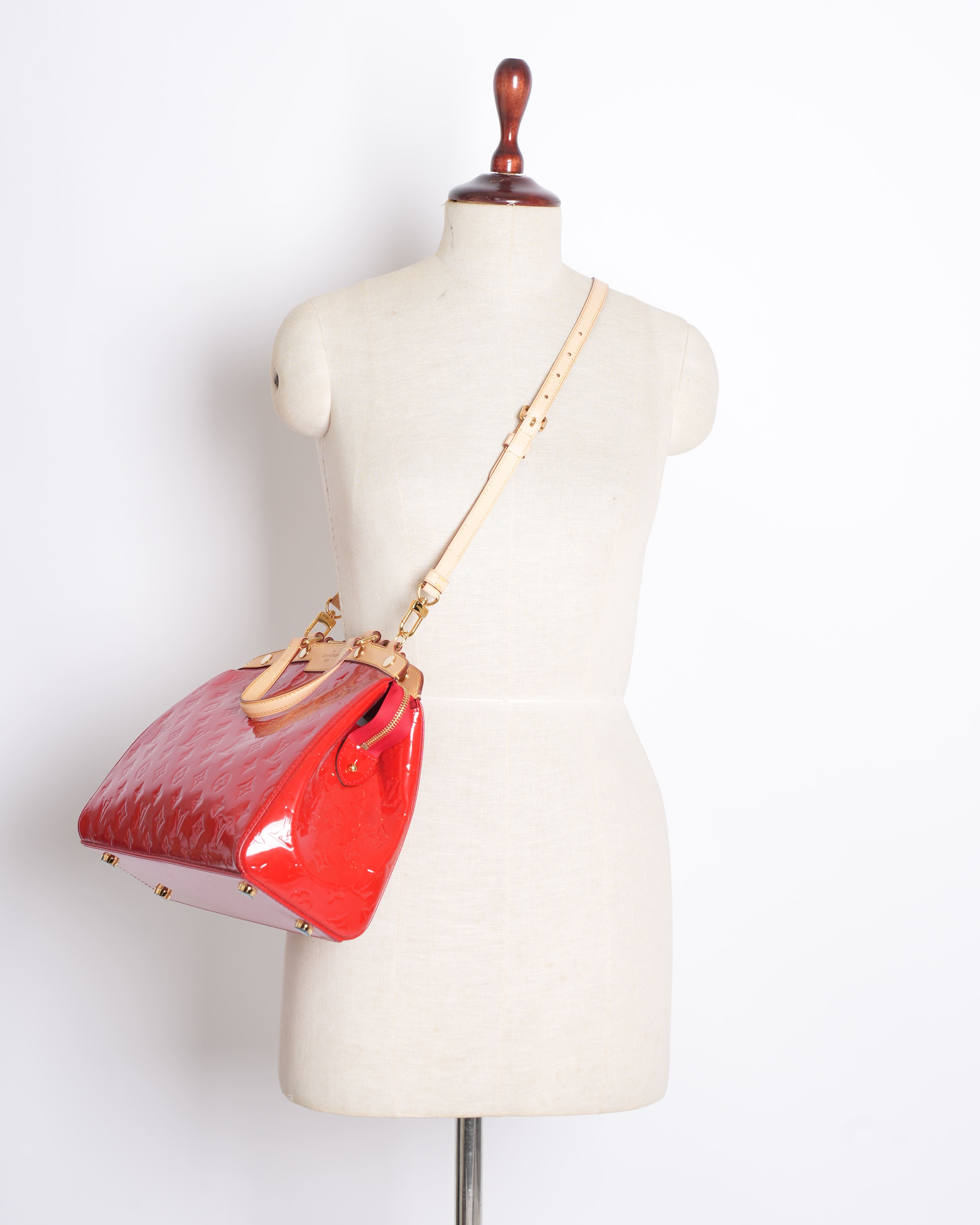 Louis Vuitton Rouge Grenadine Monogram Vernis MM Bag